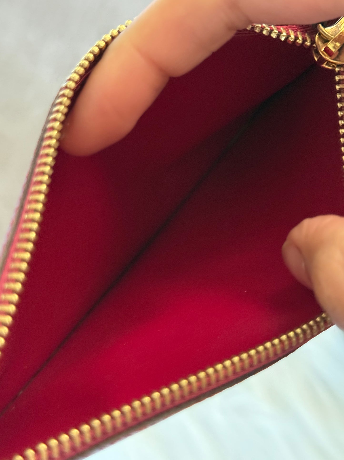 Louis Vuitton Jeanne Mono Fuchsia Wallet with Inserts