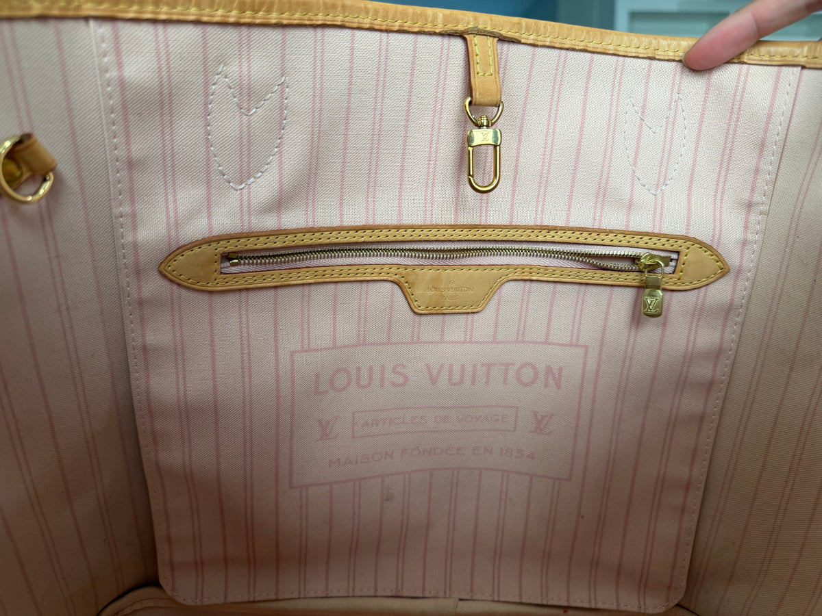 Louis Vuitton Neverfull MM Damier Azur Rose Ballerine