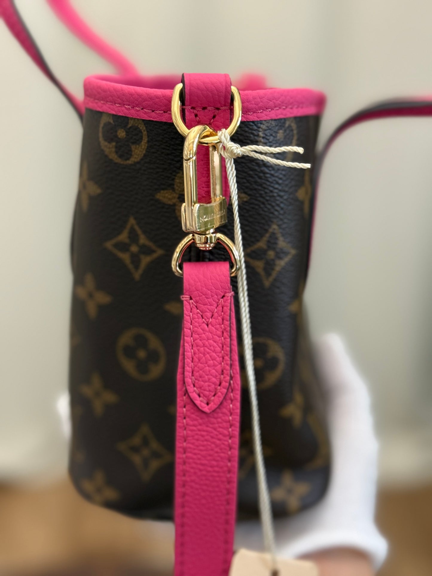 Louis Vuitton Neverfull BB Inside Out Bandouliere Rose Pondichery