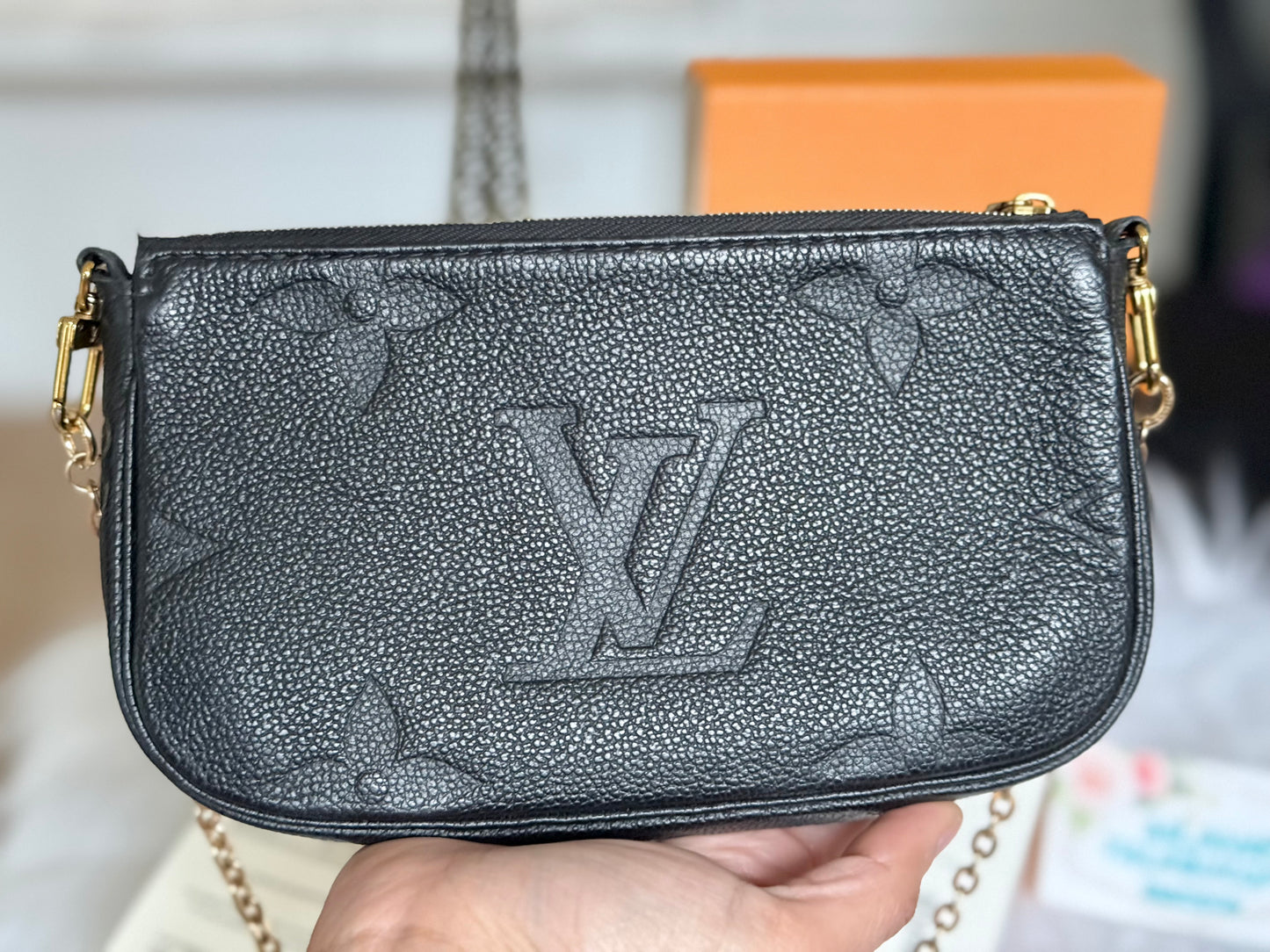 Louis Vuitton Small Pochette Black Empreinte