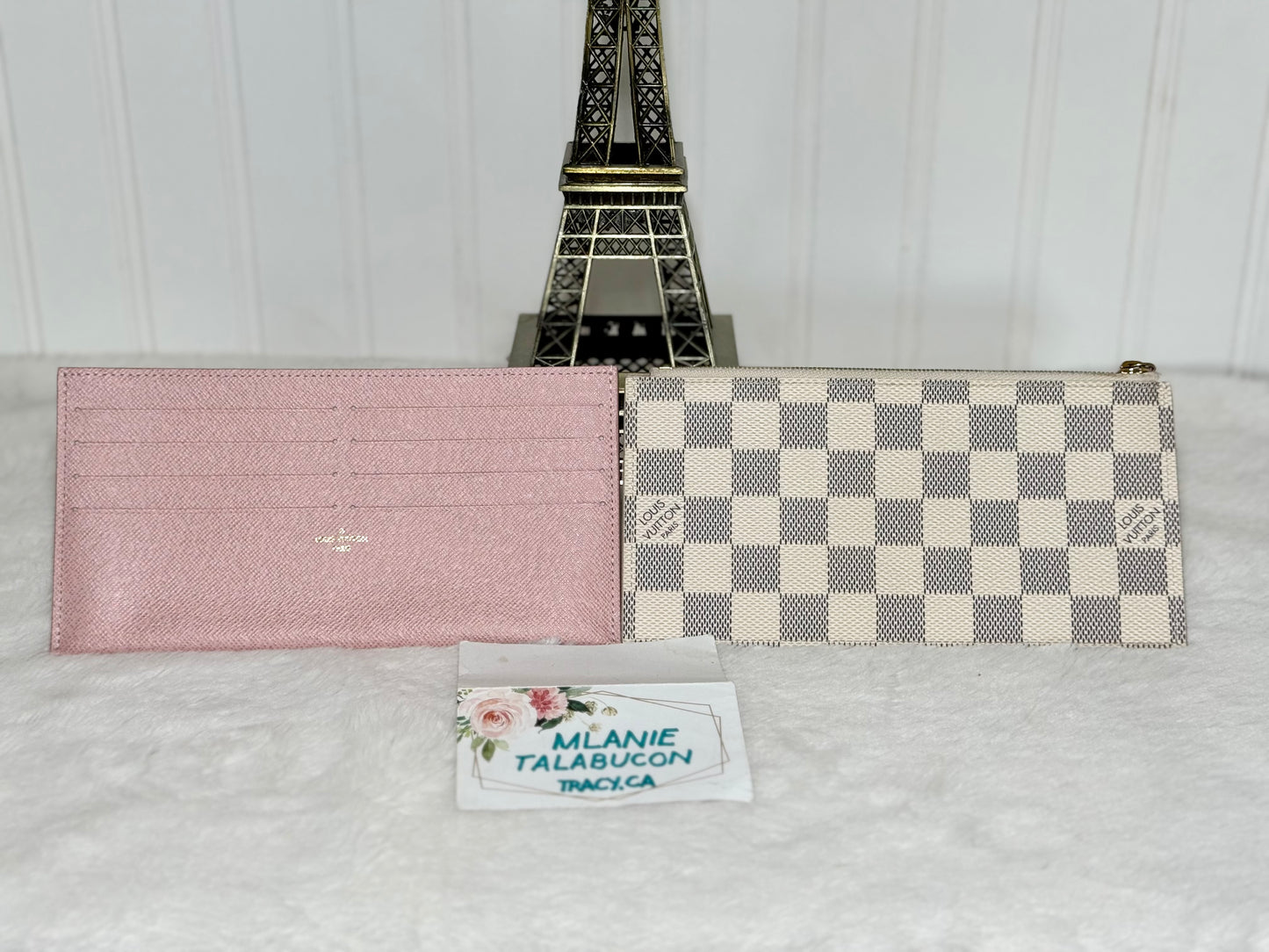 Louis Vuitton Pochette Felicie Damier Azur Rose Ballerine