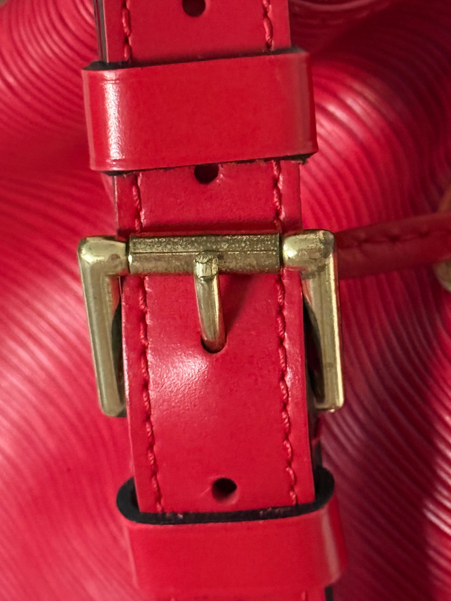 Louis Vuitton Red Epi Petit Noe
