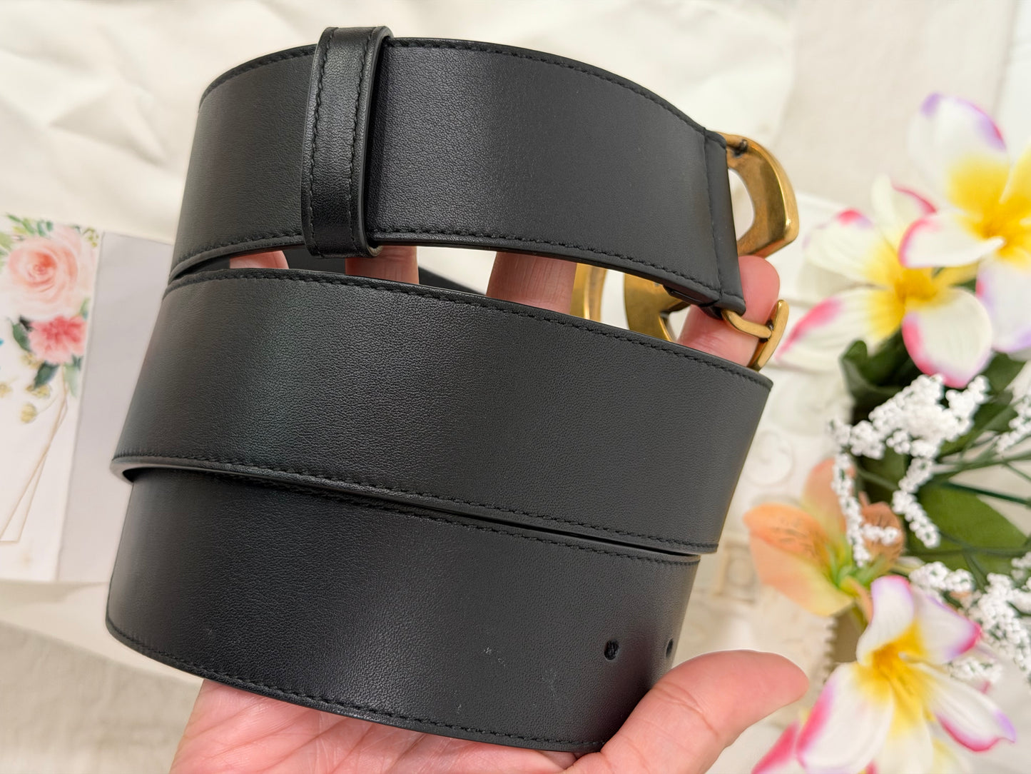 Gucci GG Marmont Wide Belt Size 85