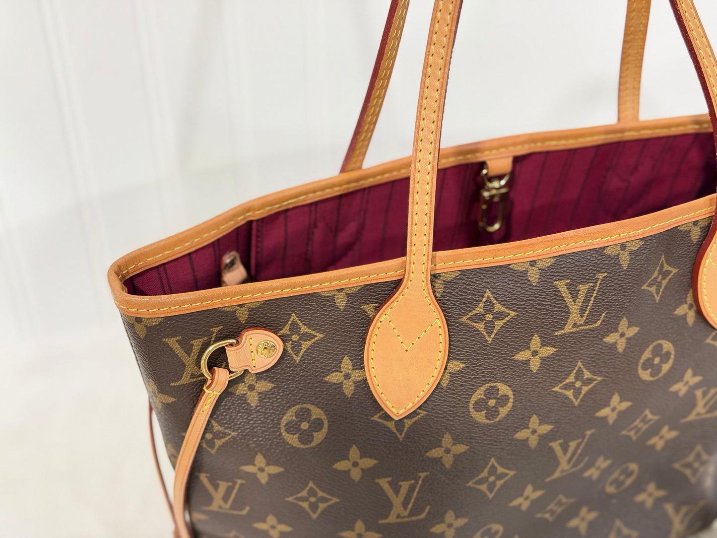 Louis Vuitton Neverfull PM Mono Fuchsia FULL SET