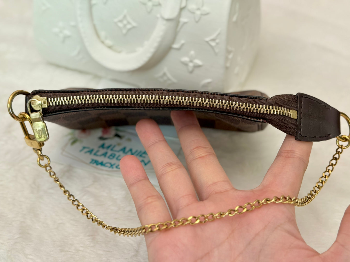 Louis Vuitton Mini Pochette Accessoires in Damier Ebene