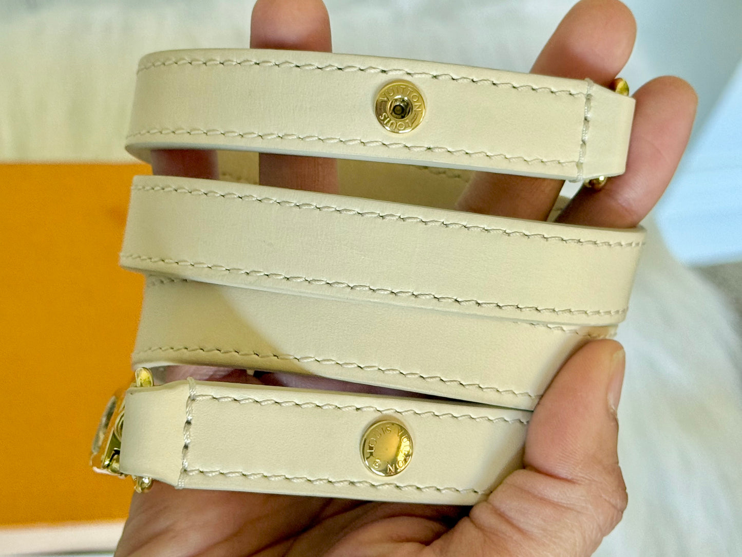 Louis Vuitton Large Pochette Giant Mono Empreinte Cream from MPA