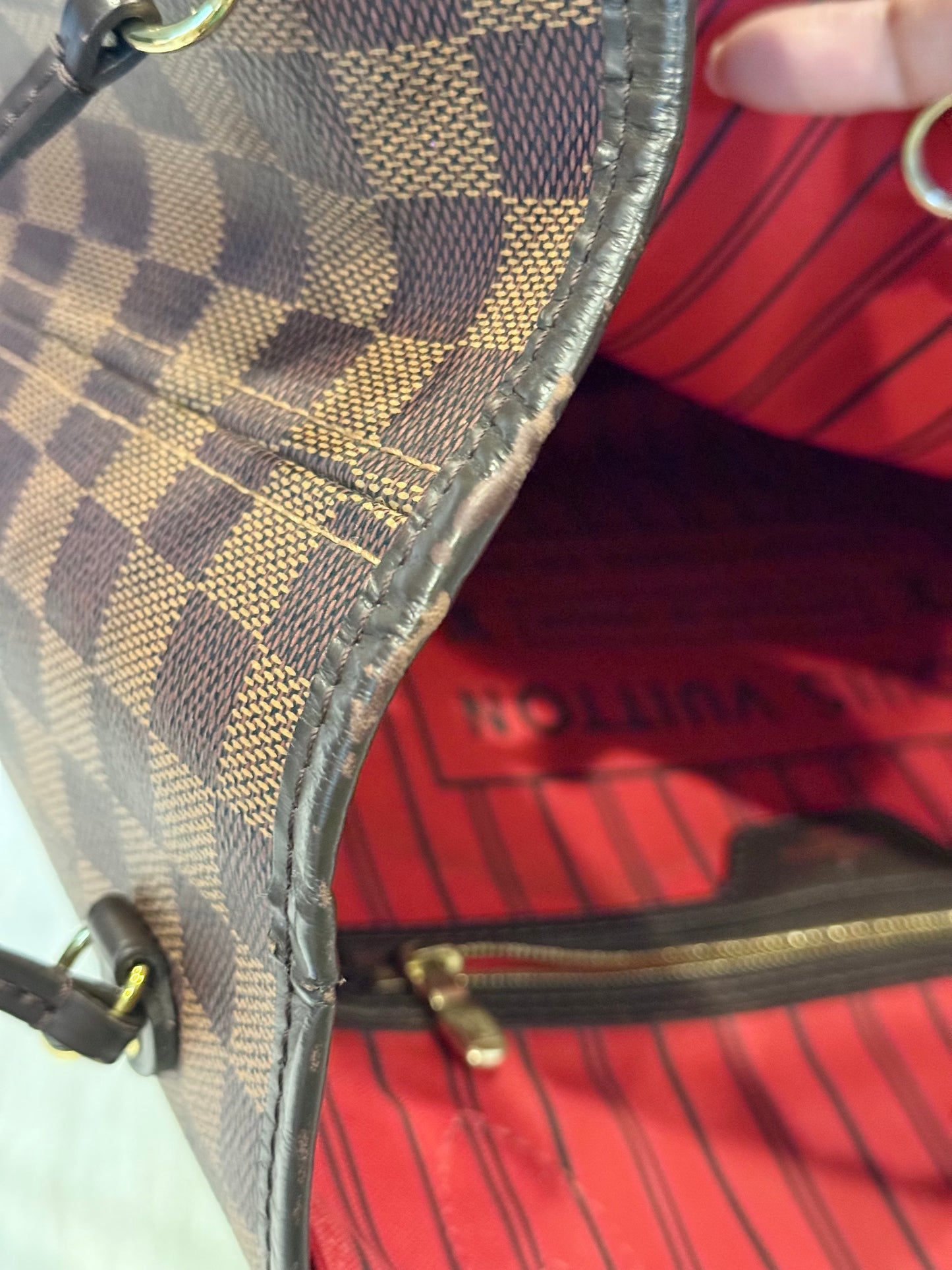 Louis Vuitton Neverfull MM Damier Ebene Cerise