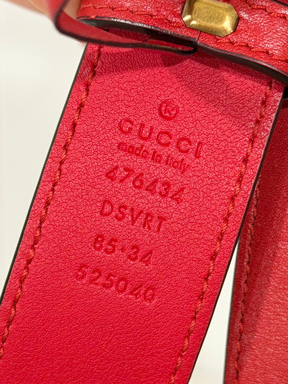 Gucci GG Marmont Matelassé Belt Bag Hibiscus Red Aged Gold-tone HW