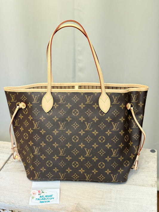 Louis Vuitton Neverfull MM Mono Beige Bag Only
