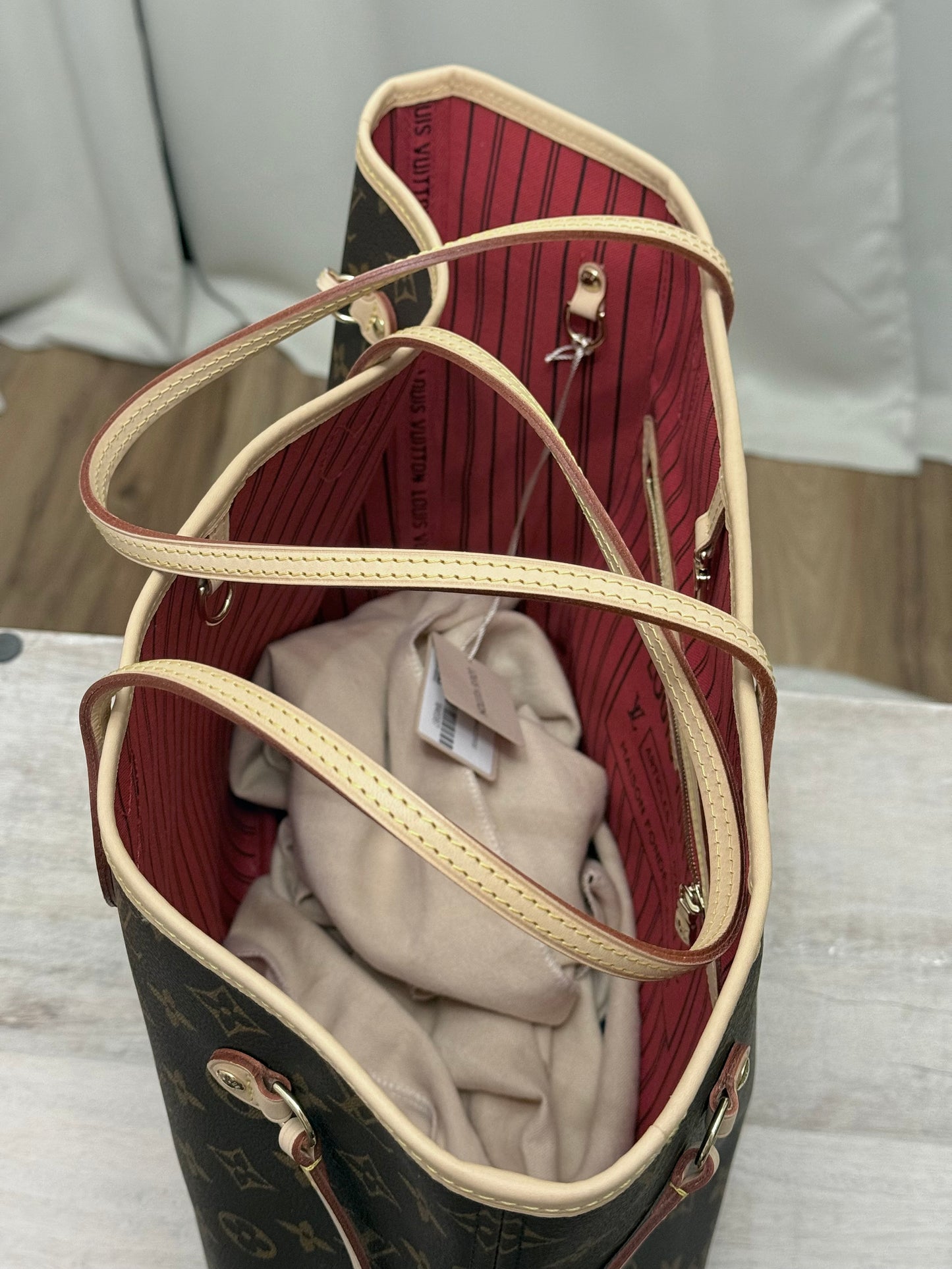 Louis Vuitton Neverfull MM Mono Cerise Bag Only