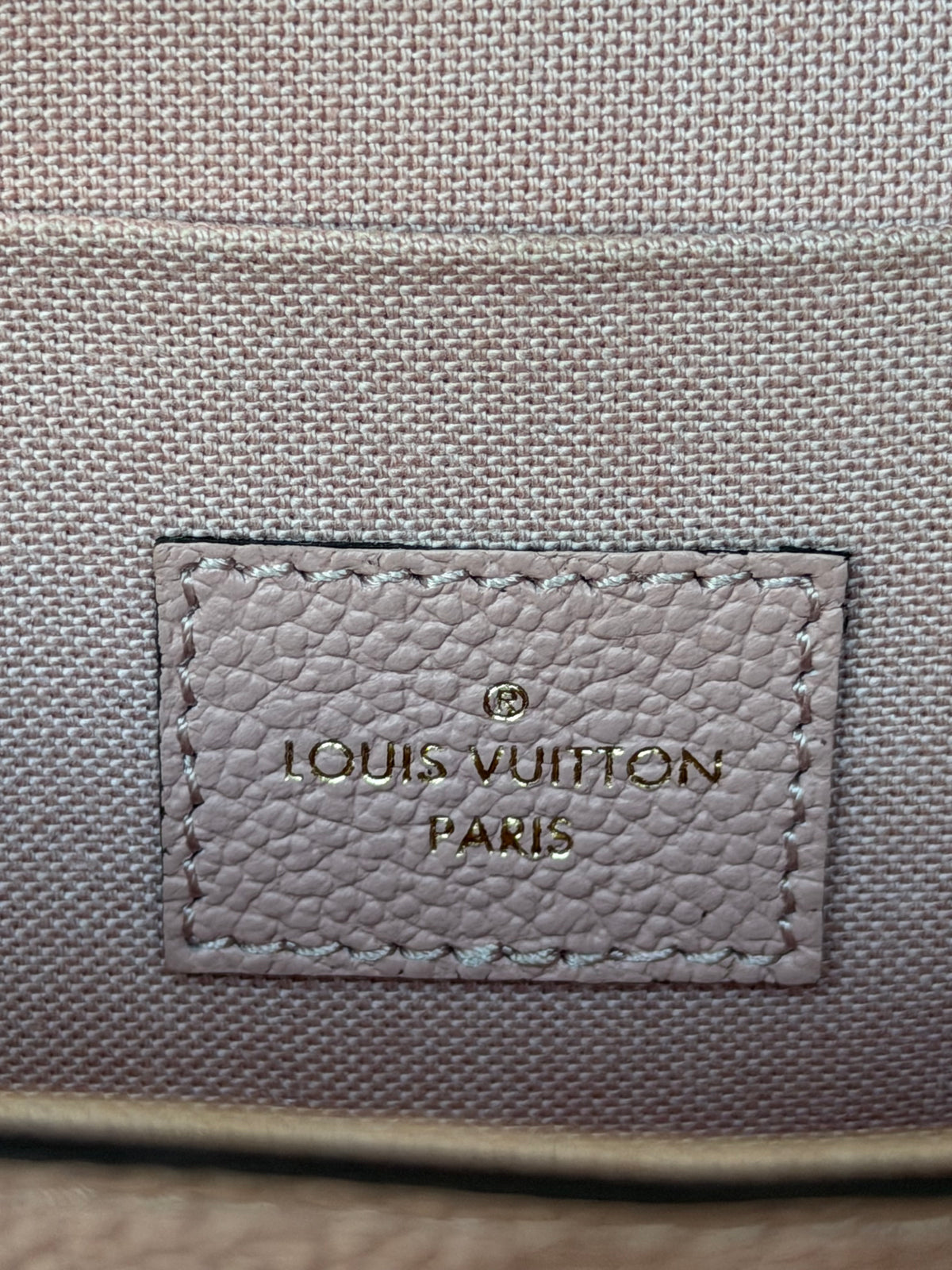 Louis Vuitton Felicie Pochette Empreinte Rose Poudre with Inserts