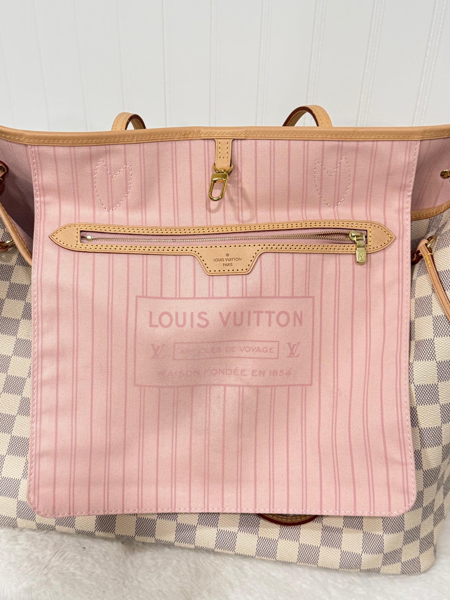 Louis Vuitton Neverfull GM in Damier Azur Rose Ballerine