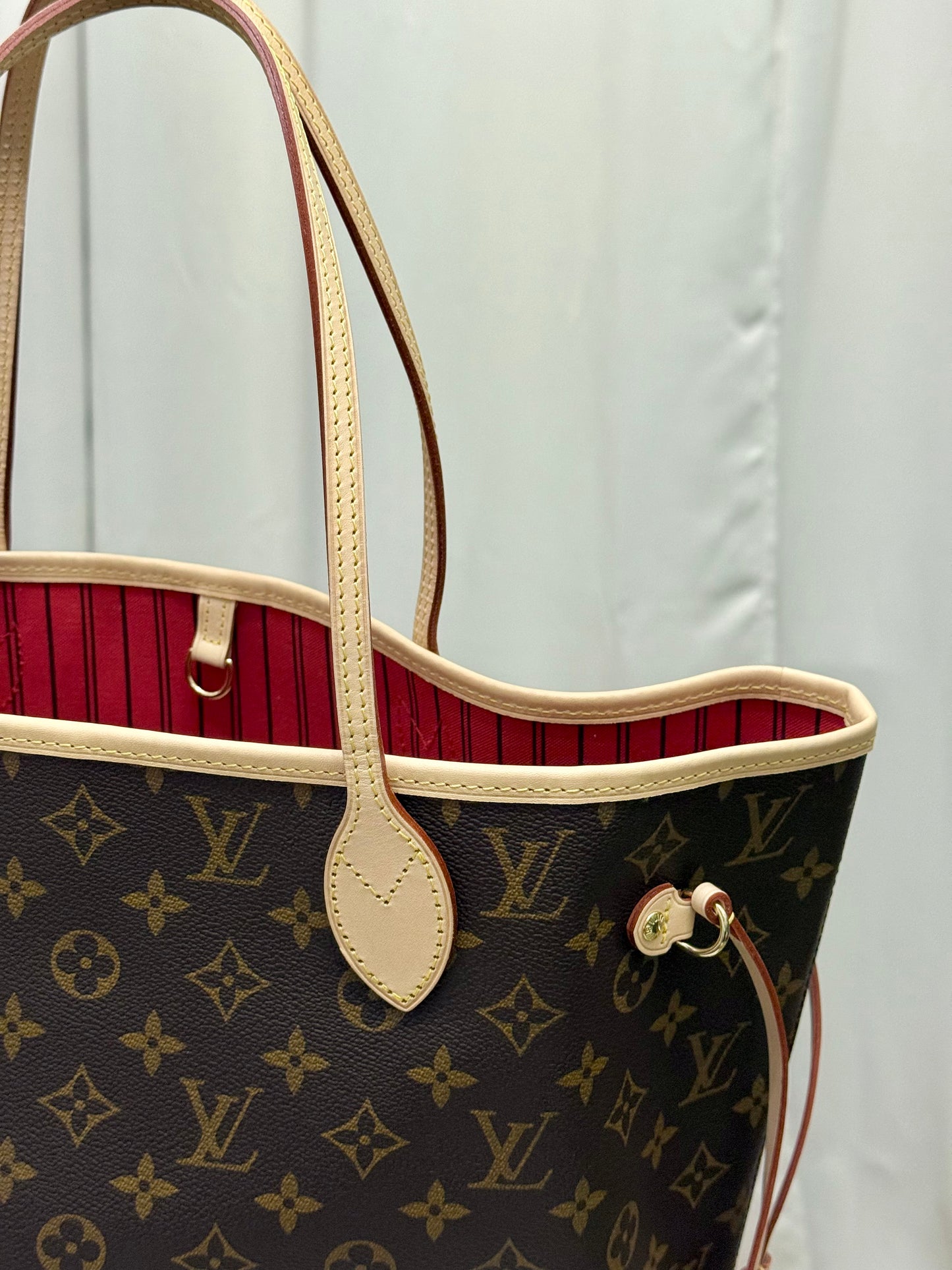 Louis Vuitton Neverfull MM Mono Cerise Bag Only