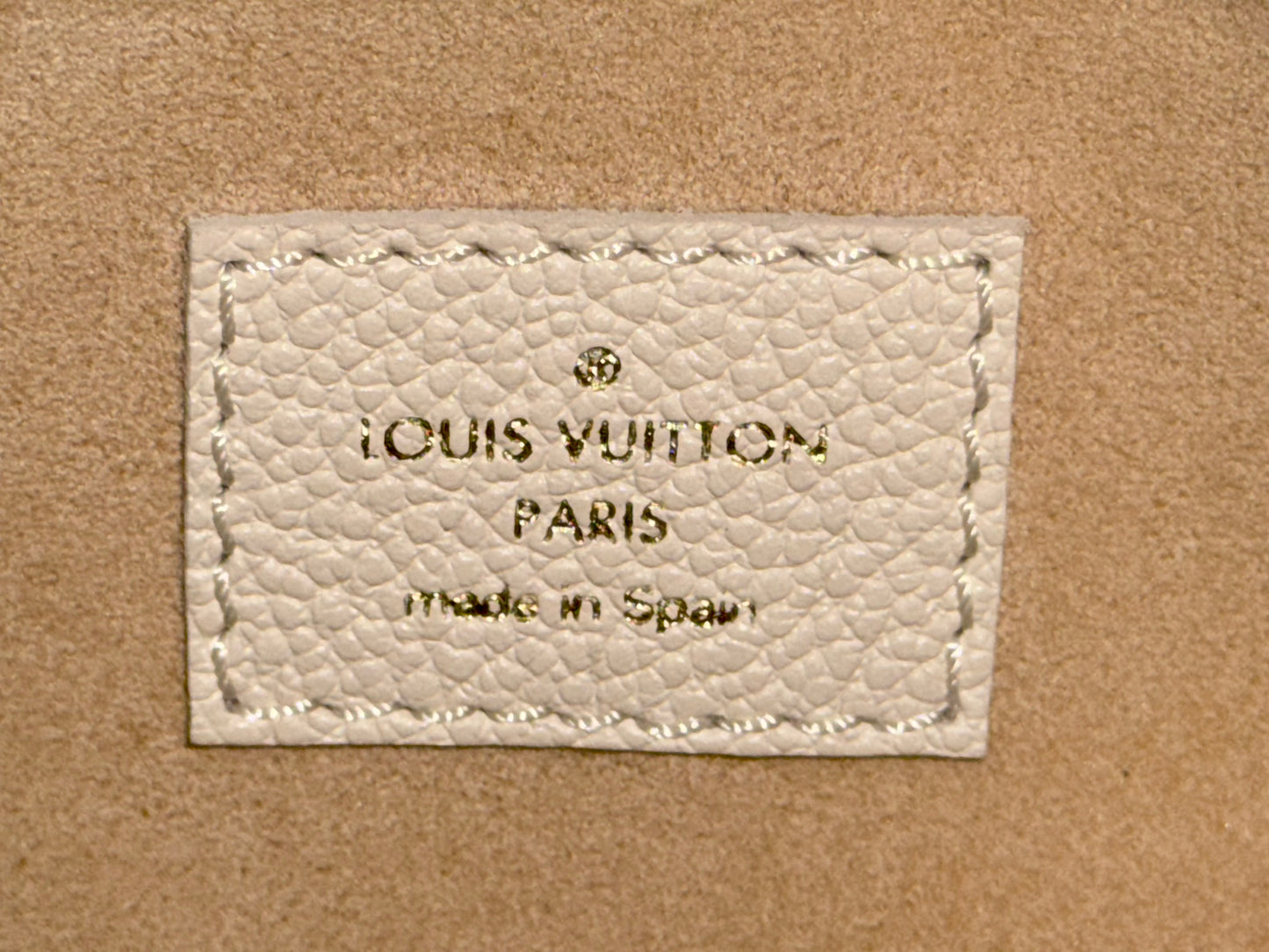 Louis Vuitton Small Pochette Giant Empreinte Cream from MPA