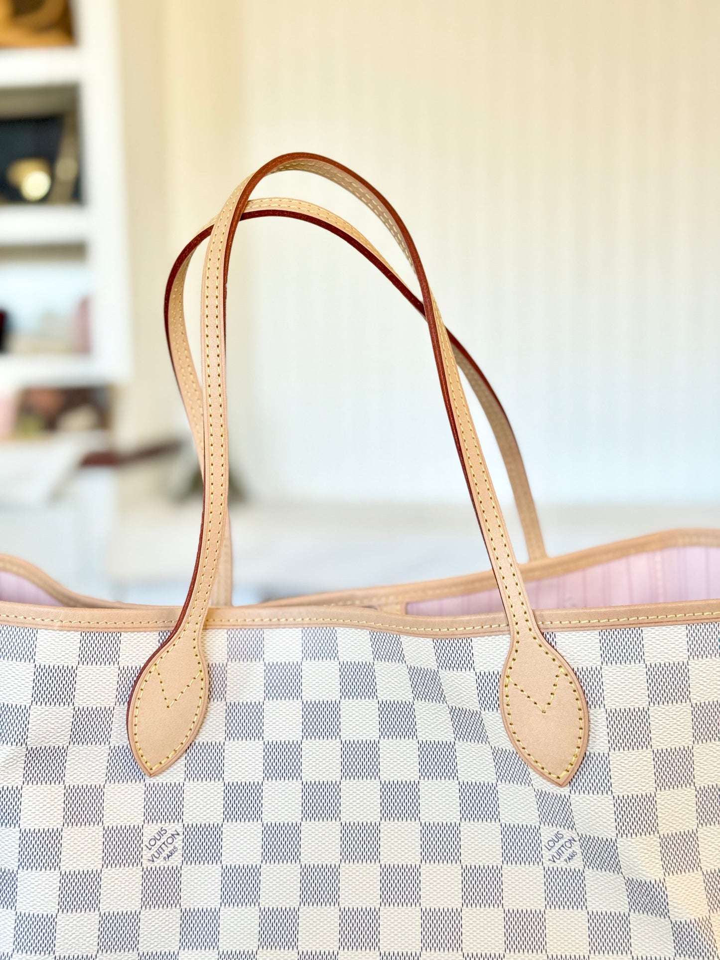 Louis Vuitton Neverfull GM in Damier Azur  Rose Ballerine MINT
