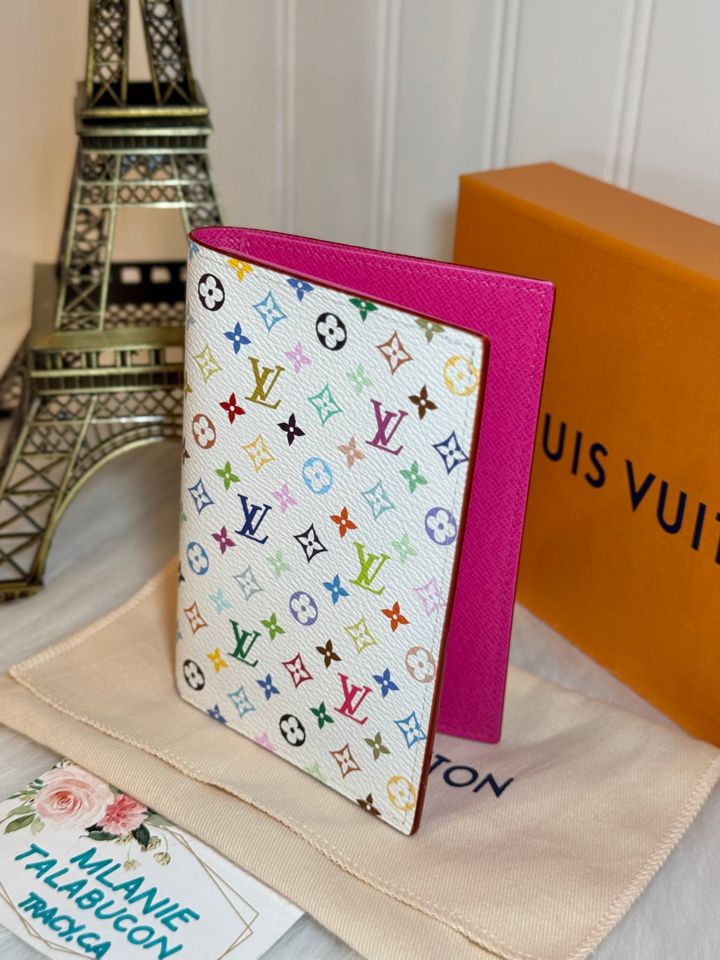 Louis Vuitton LVxTM Takashi Murakami Multicolore Blanc/White Passport Cover
