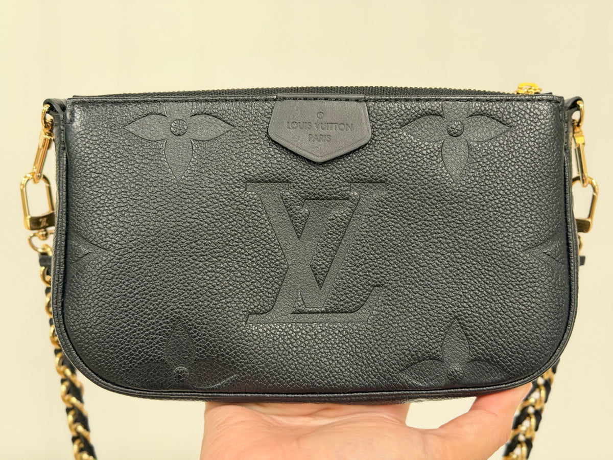 Louis Vuitton Multi Pochette Mono Giant Empreinte Black