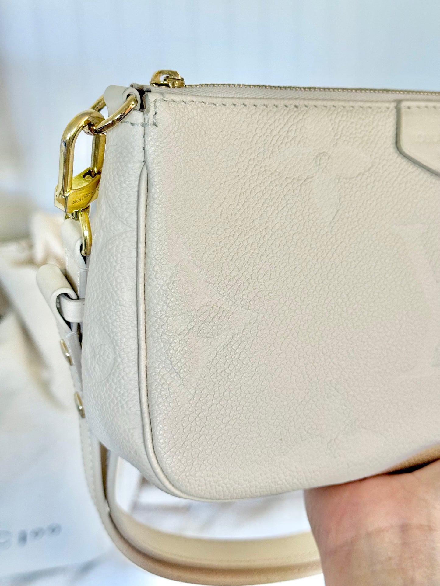 Louis Vuitton Large Pochette Giant Mono Empreinte Cream from MPA
