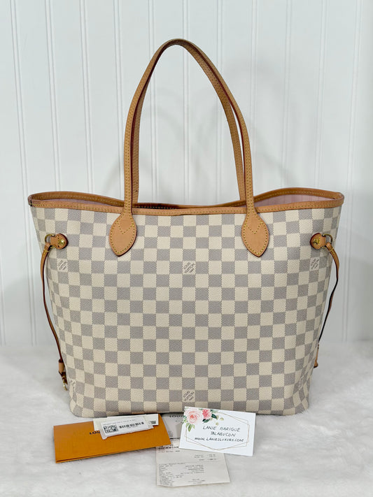 Louis Vuitton Neverfull MM Damier Azur Rose Ballerine