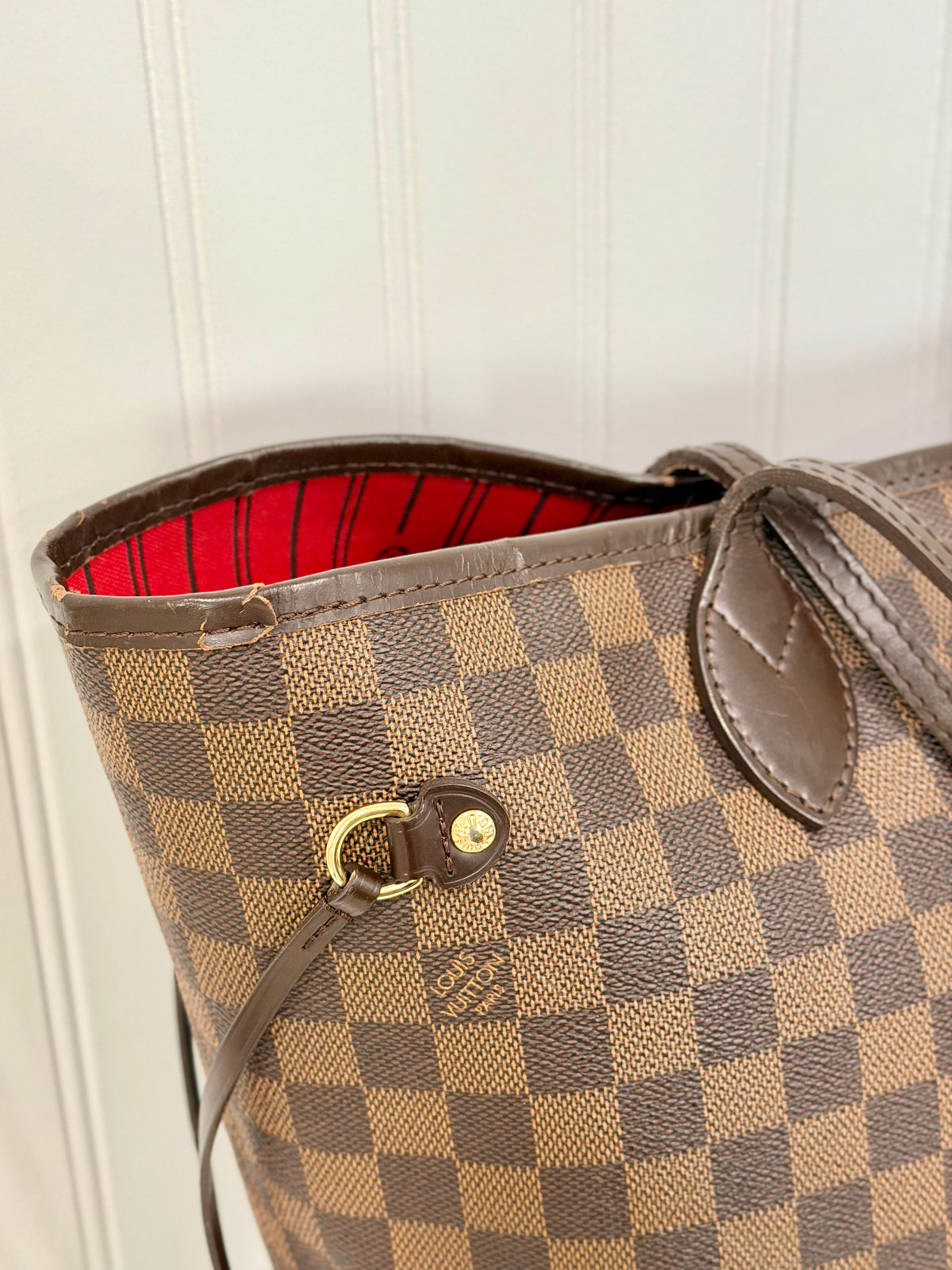 Louis Vuitton Neverfull MM Damier Ebene Bag Only