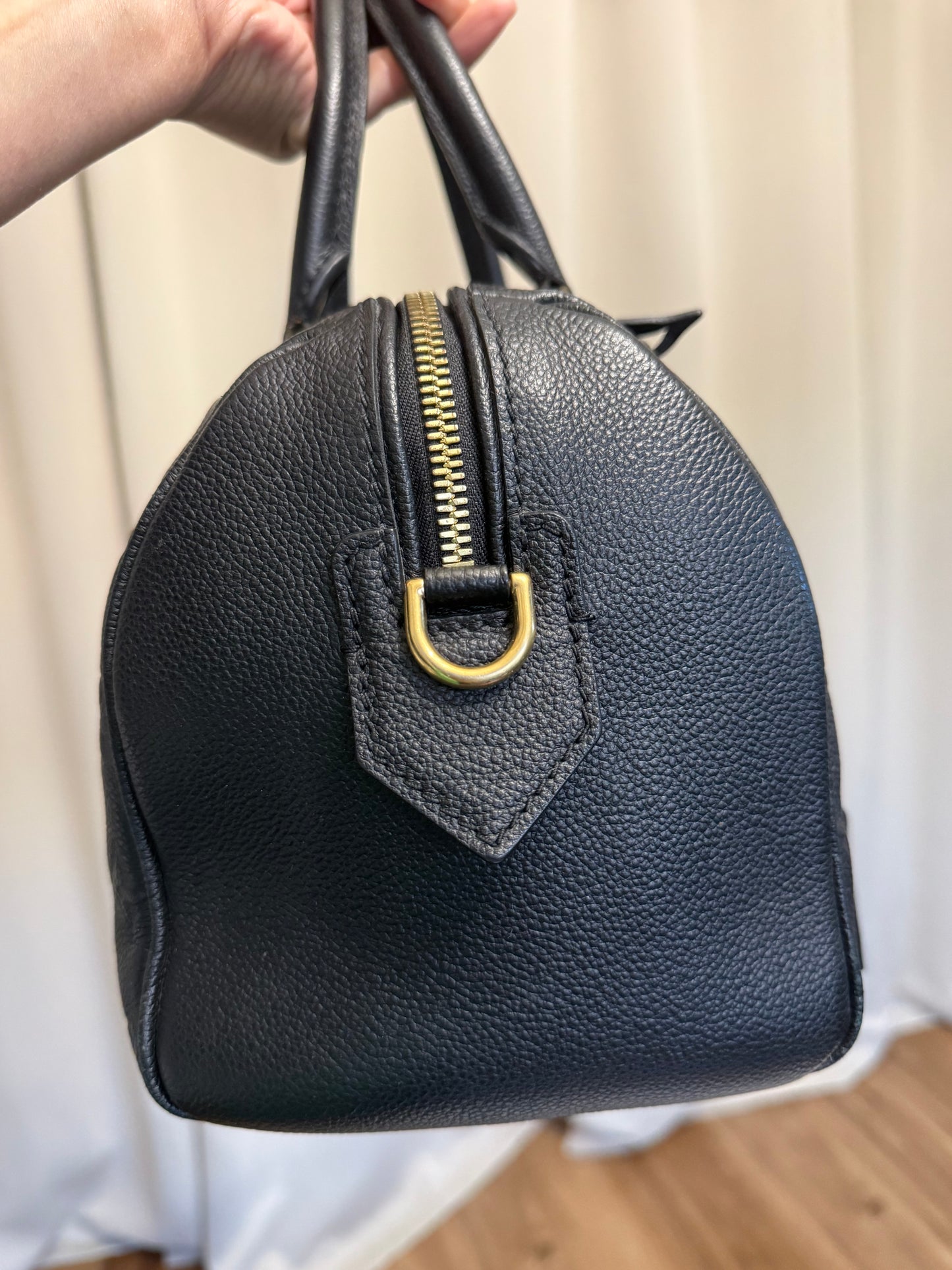 Louis Vuitton Speedy 25 Bandouliere Mono Empreinte Black/Noir