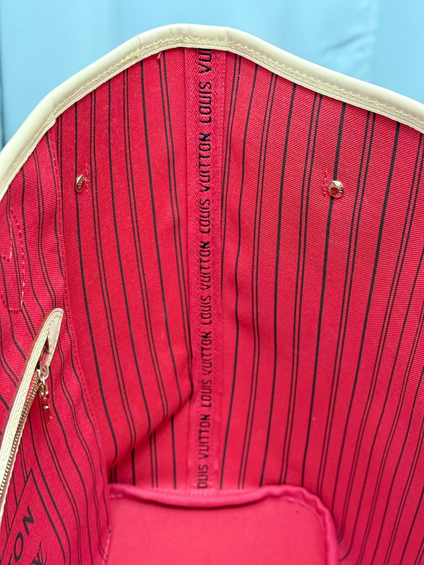 Louis Vuitton Neverfull MM Mono Cerise Bag Only