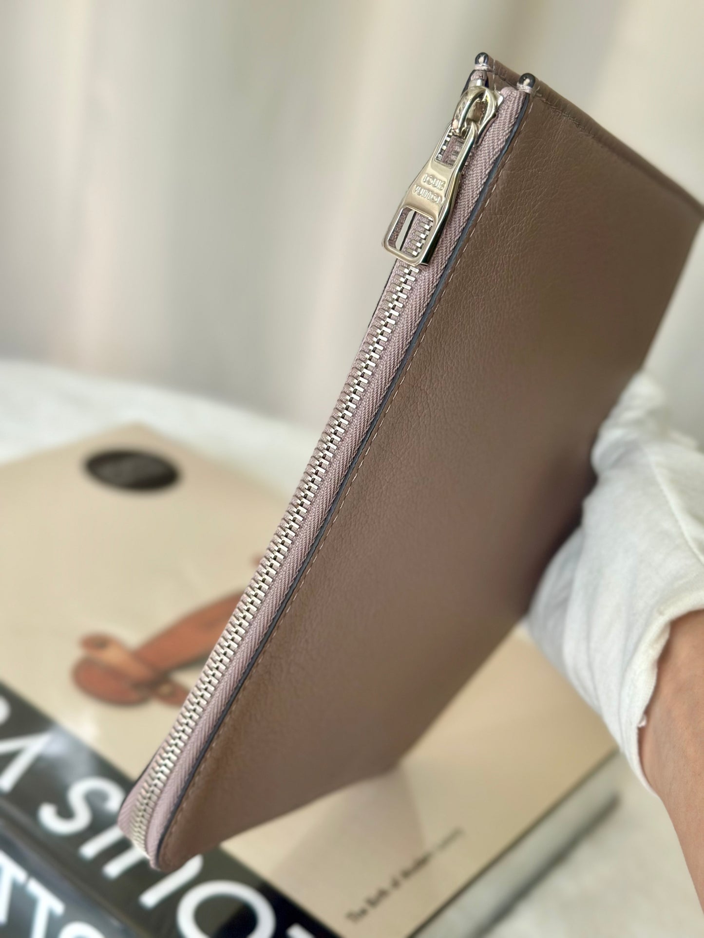 Louis Vuitton Pochette Jour PM Taupe Clutch