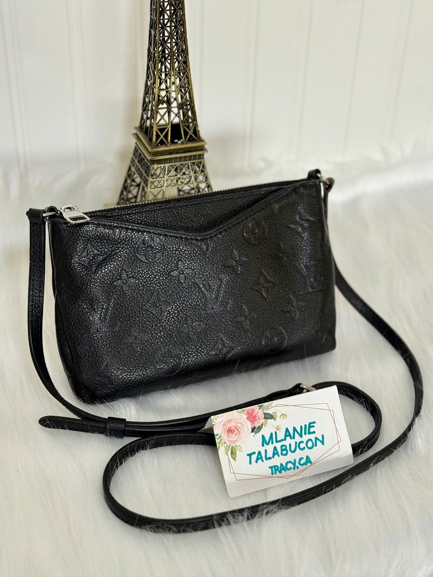 Louis Vuitton Pallas Clutch Black Empreinte