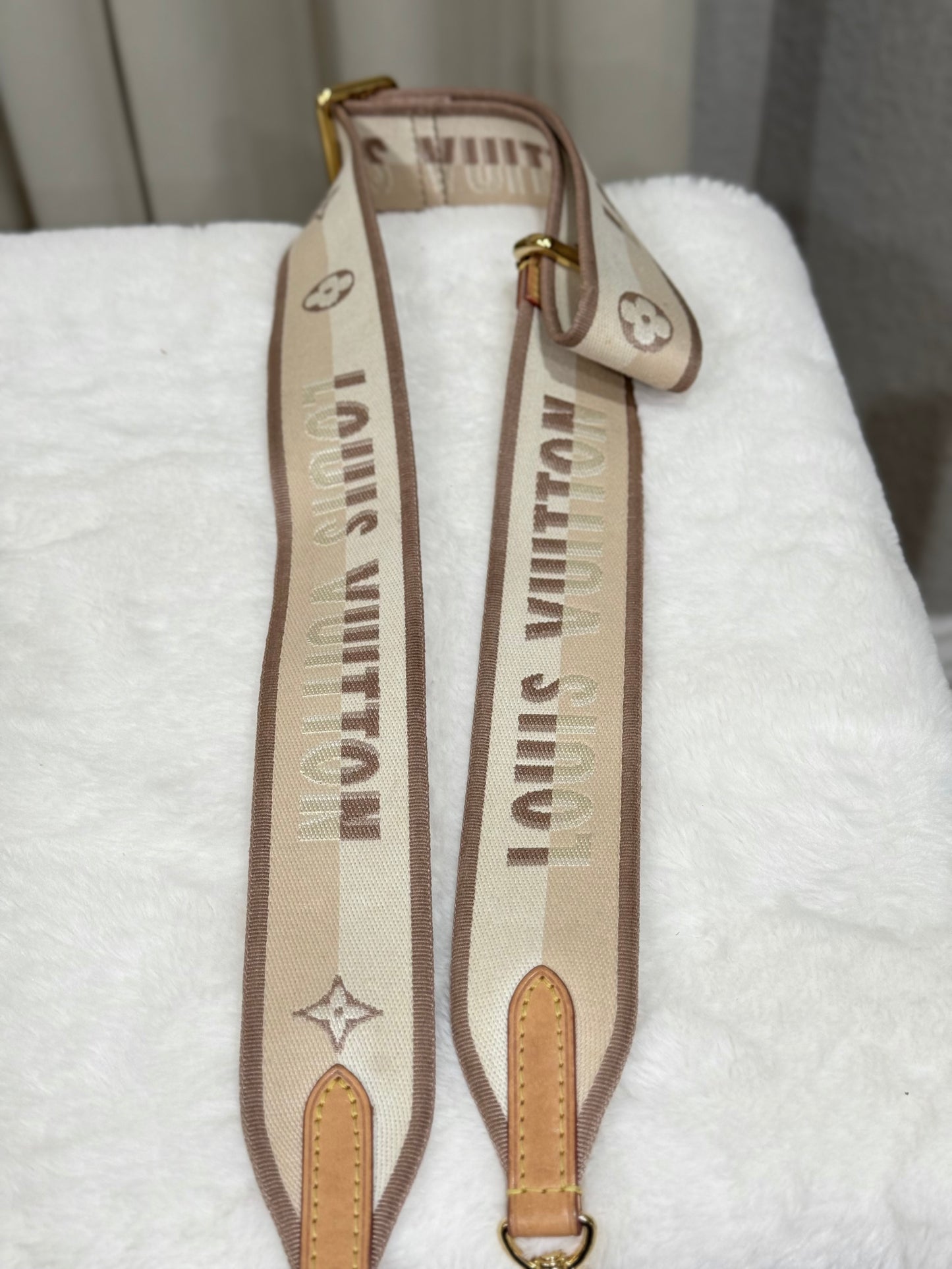 Louis Vuitton Beige Guitar Jacquard Adjustable Strap