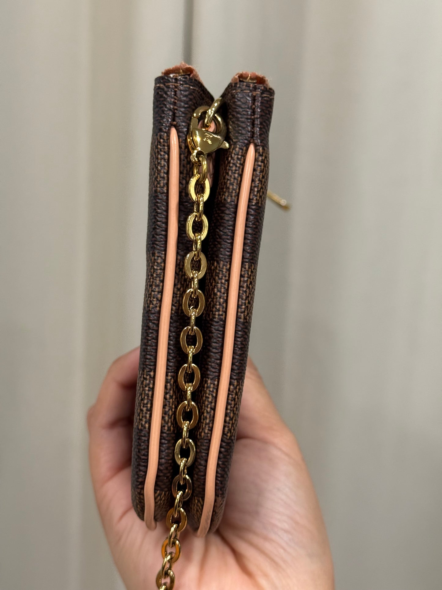 Louis Vuitton Double Zip Pochette Damier Ebene