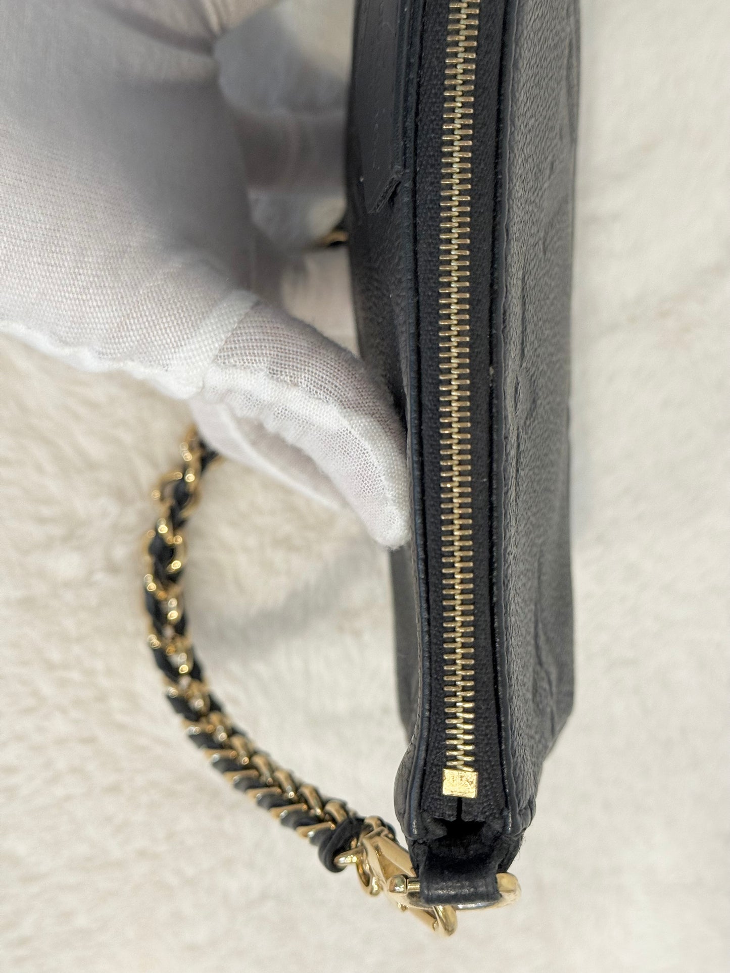Louis Vuitton Large Pochette Mono Giant Black Empreinte with chain strap