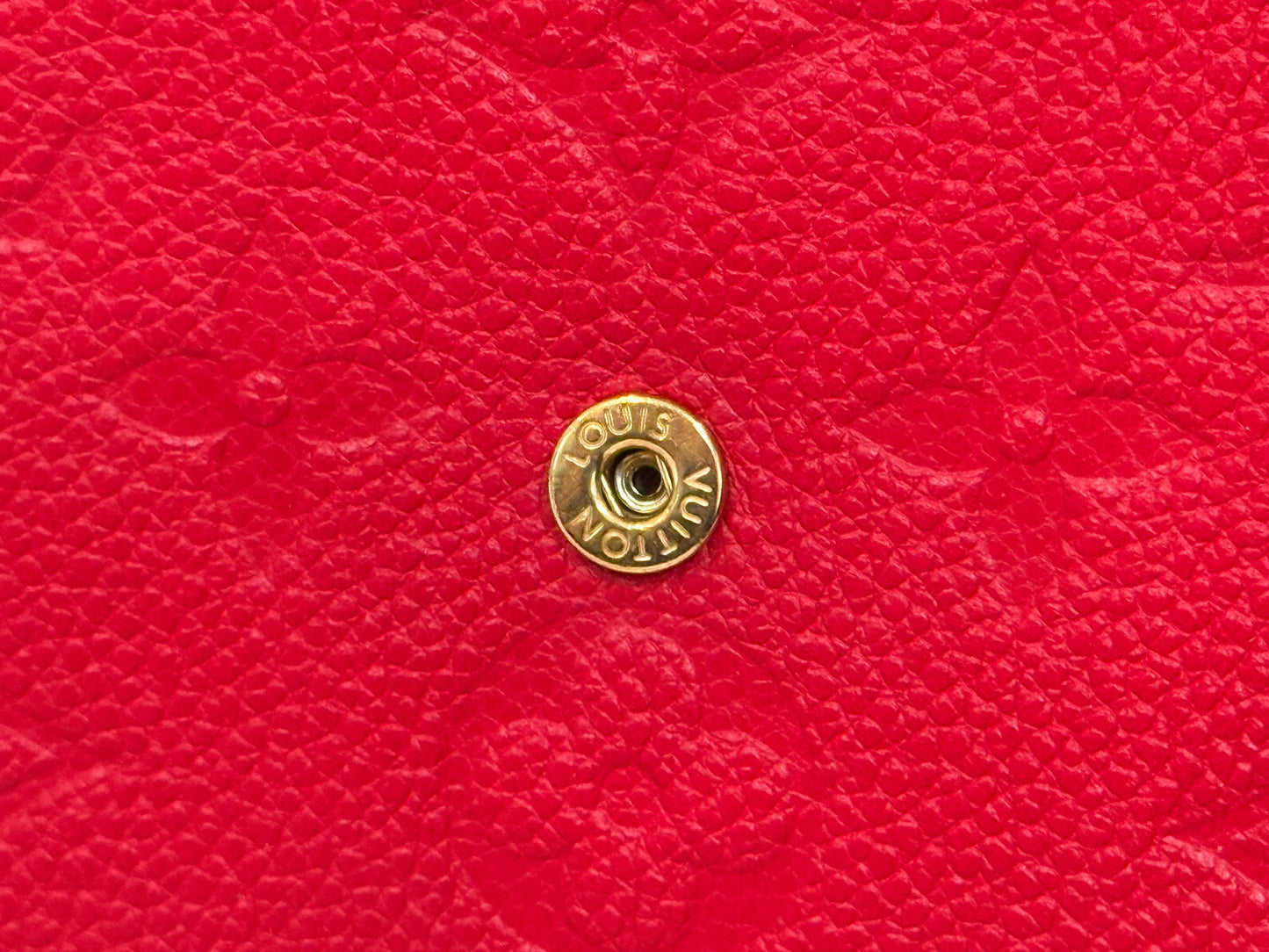 Louis Vuitton Felicie Pochette Mono Empreinte Scarlet Red