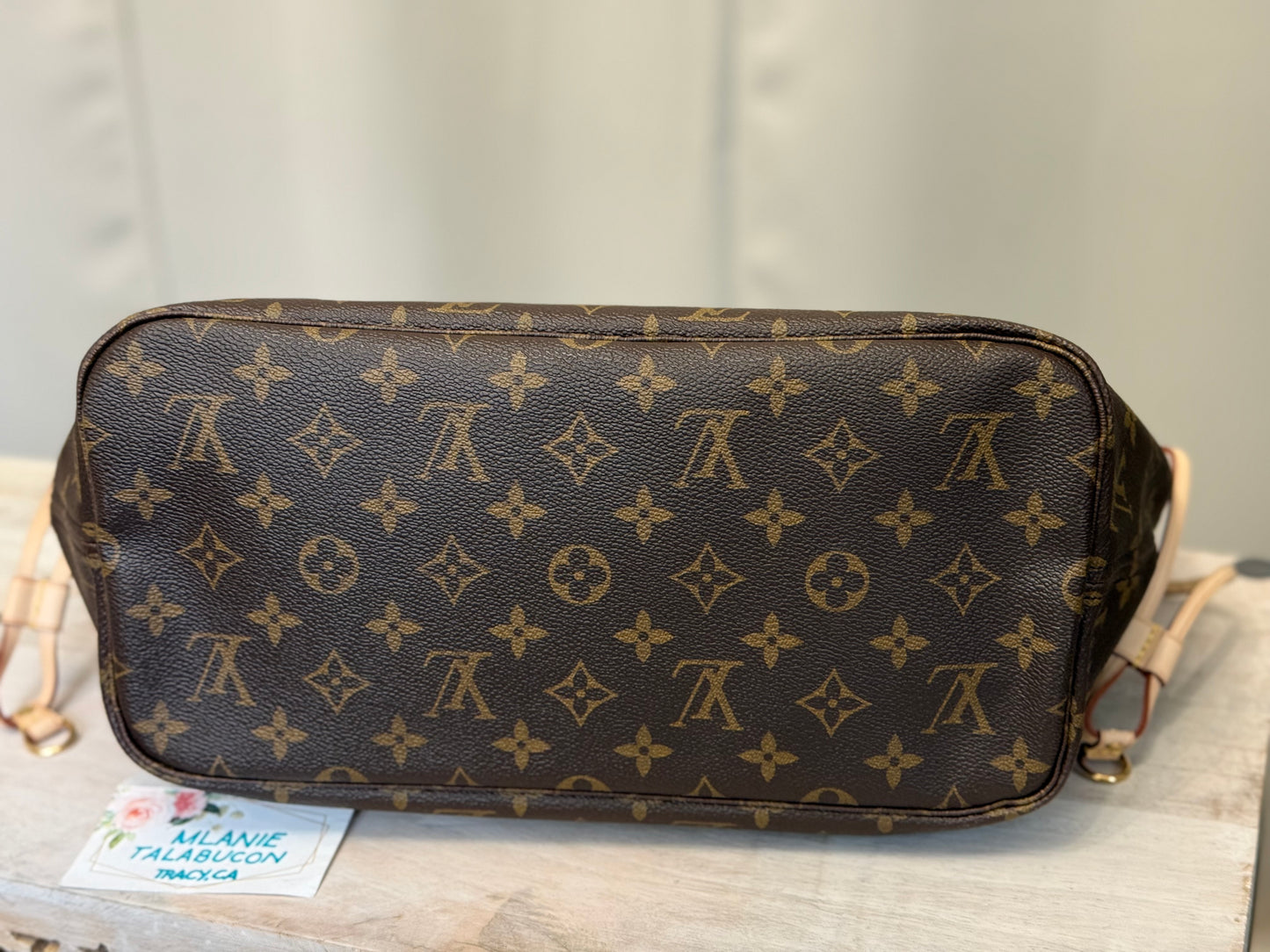 Louis Vuitton Neverfull MM Mono Beige Bag Only