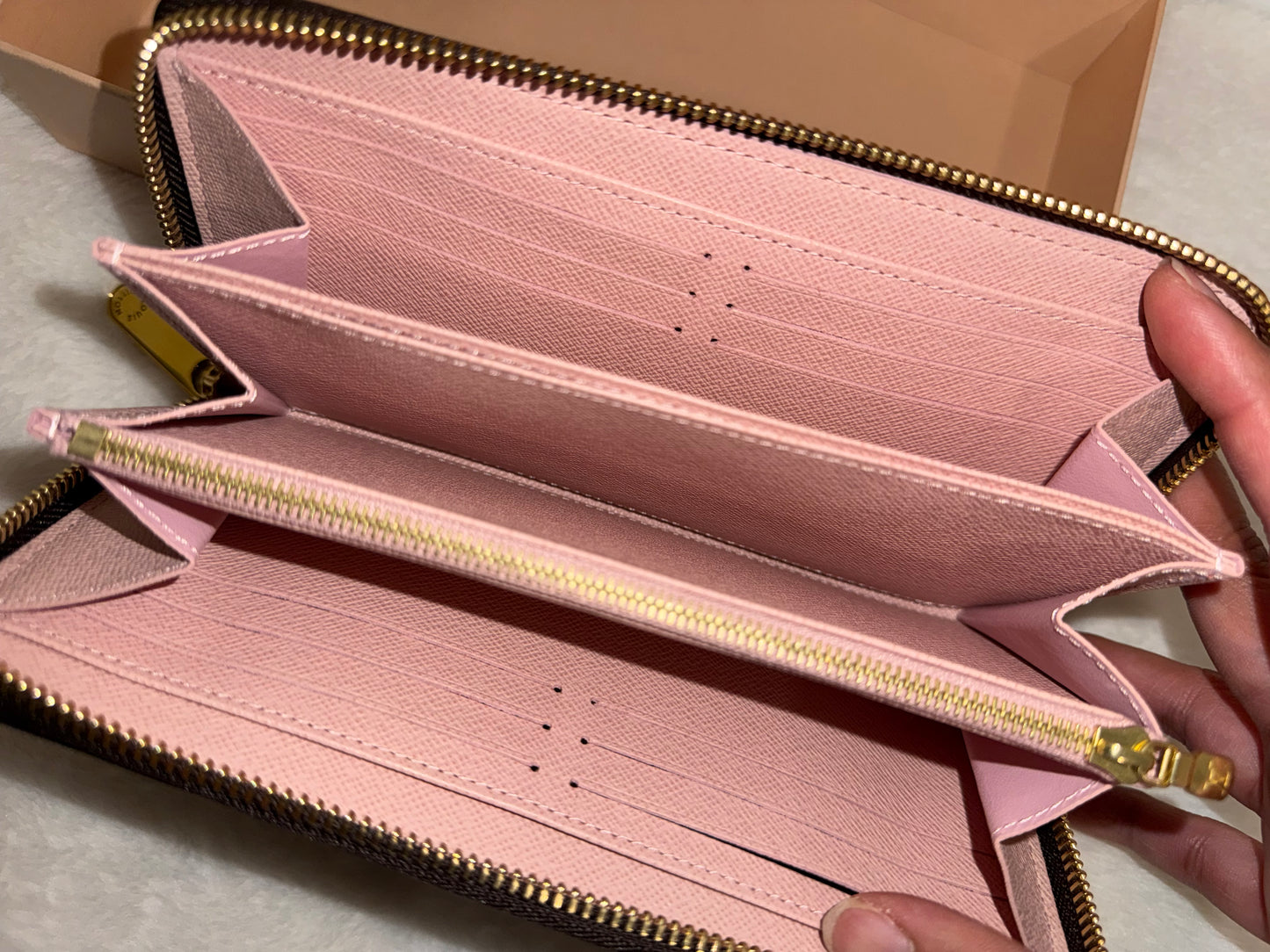 Louis Vuitton Zippy Wallet Mono Rose Ballerine