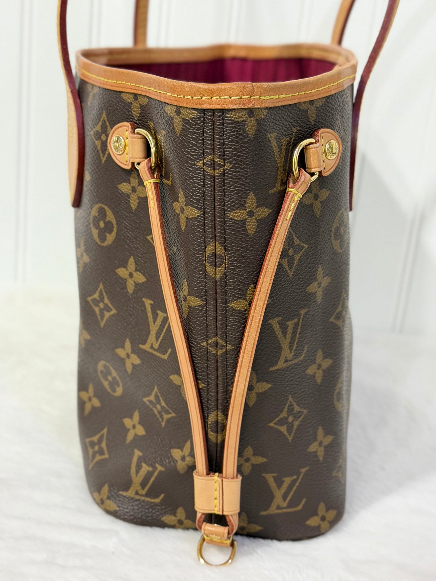 Louis Vuitton Neverfull PM Mono Fuchsia FULL SET