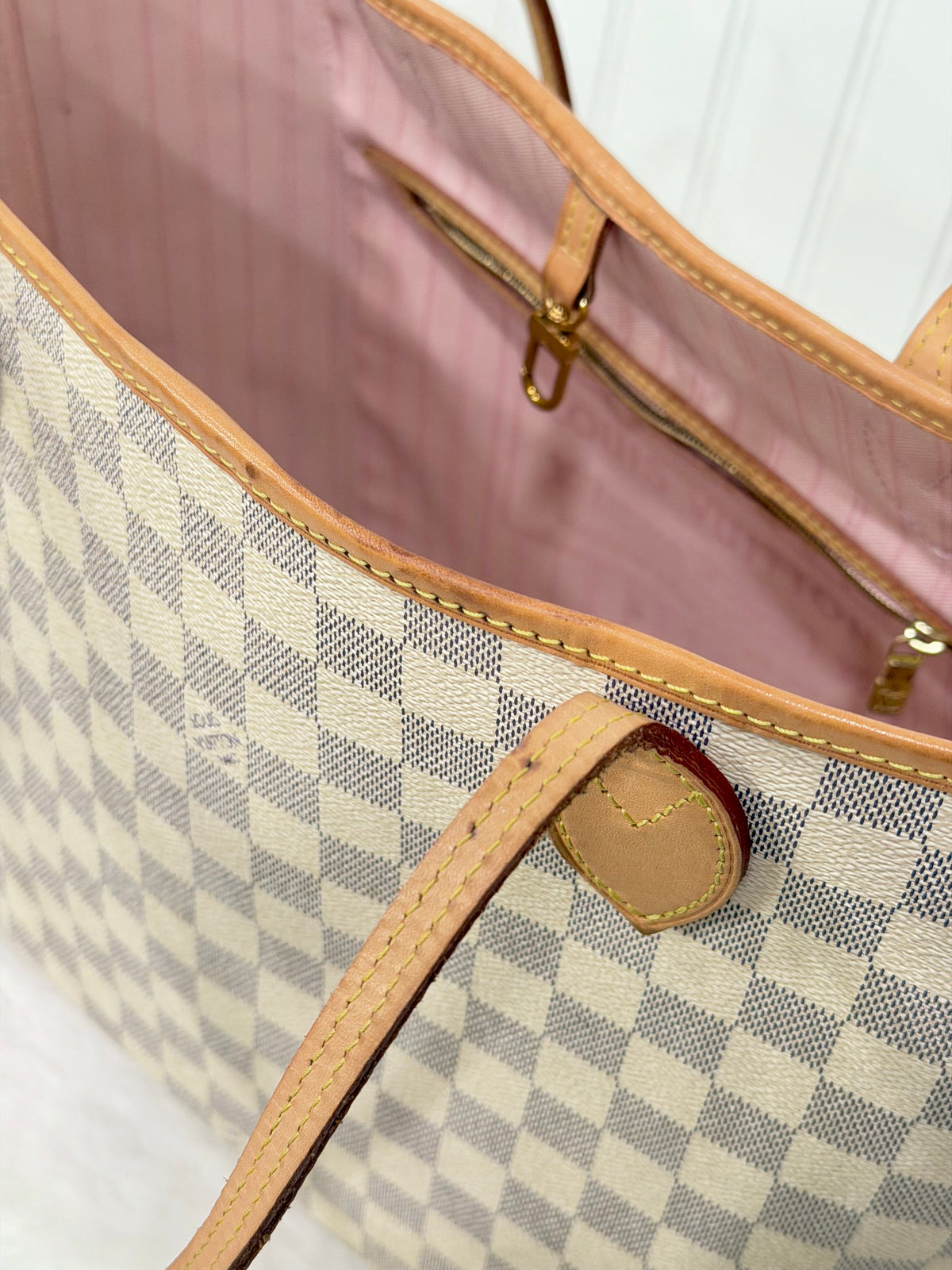 Louis Vuitton Neverfull MM Damier Azur Rose Ballerine