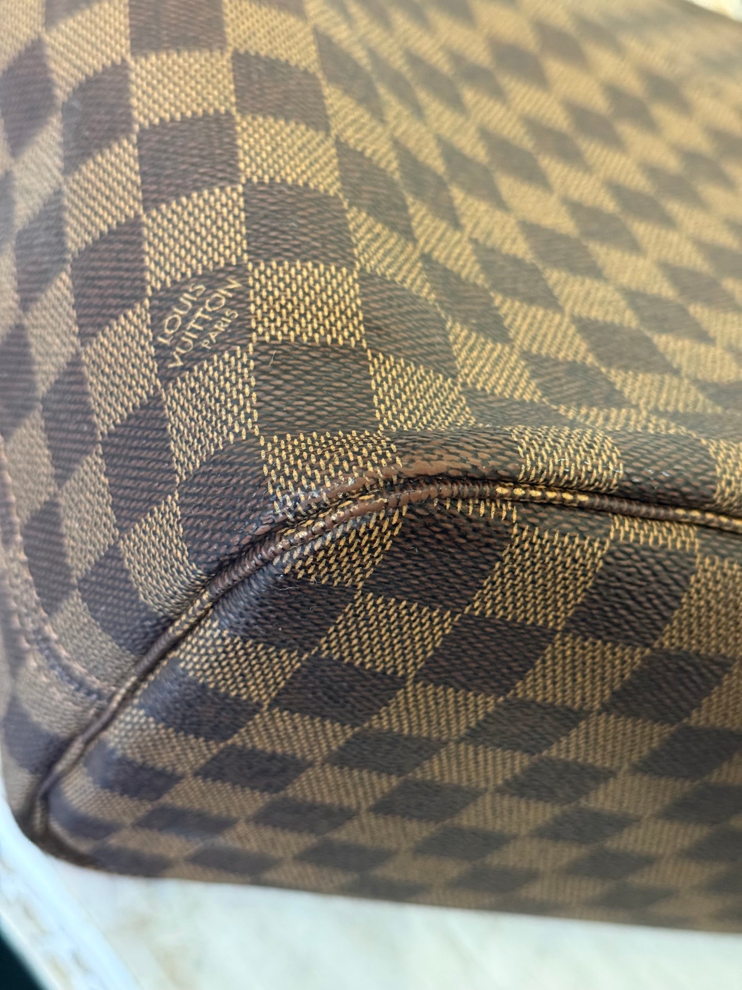 Louis Vuitton Neverfull MM Damier Ebene Rose Ballerine