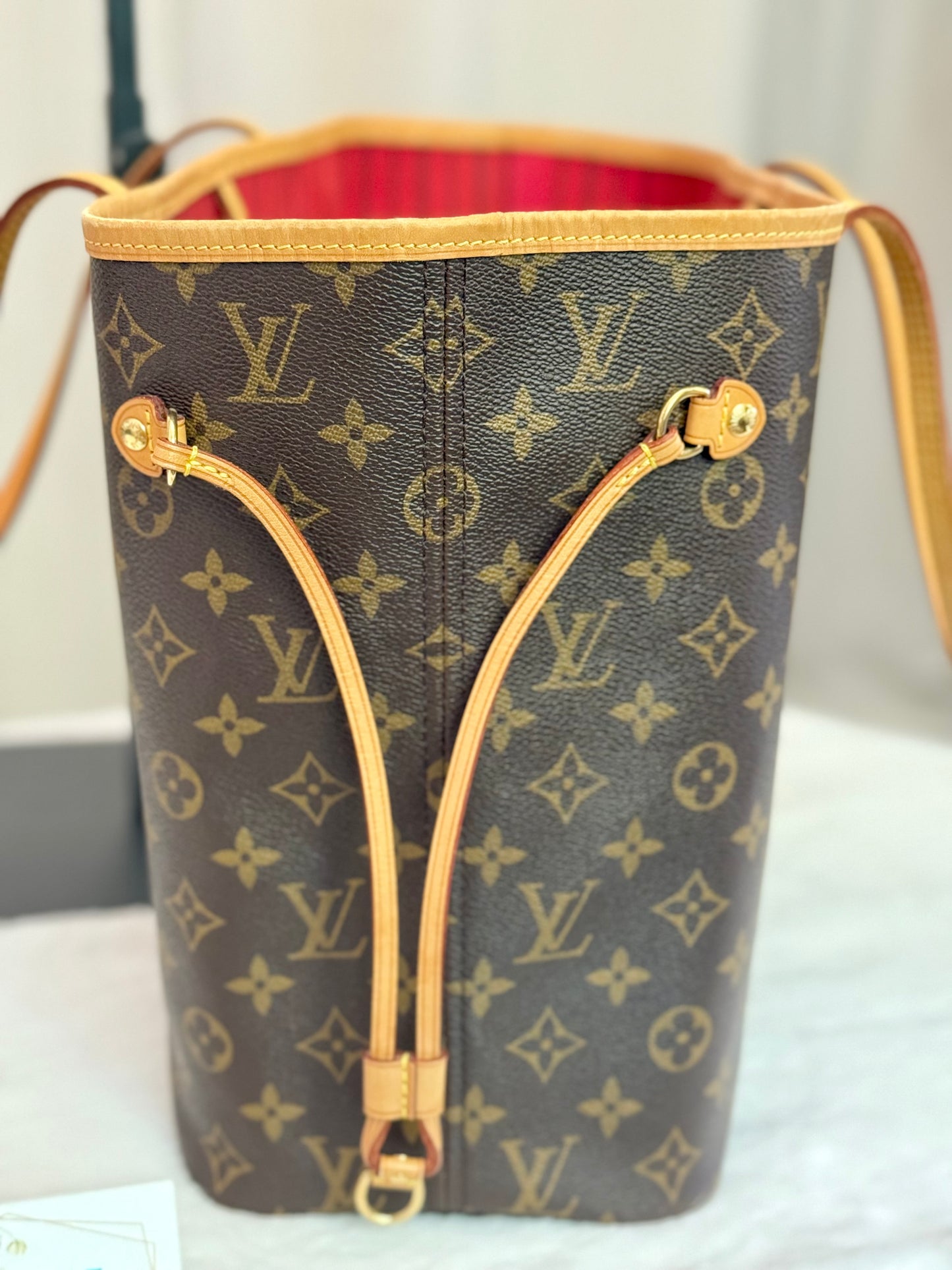 Louis Vuitton Neverfull MM Mono Cerise