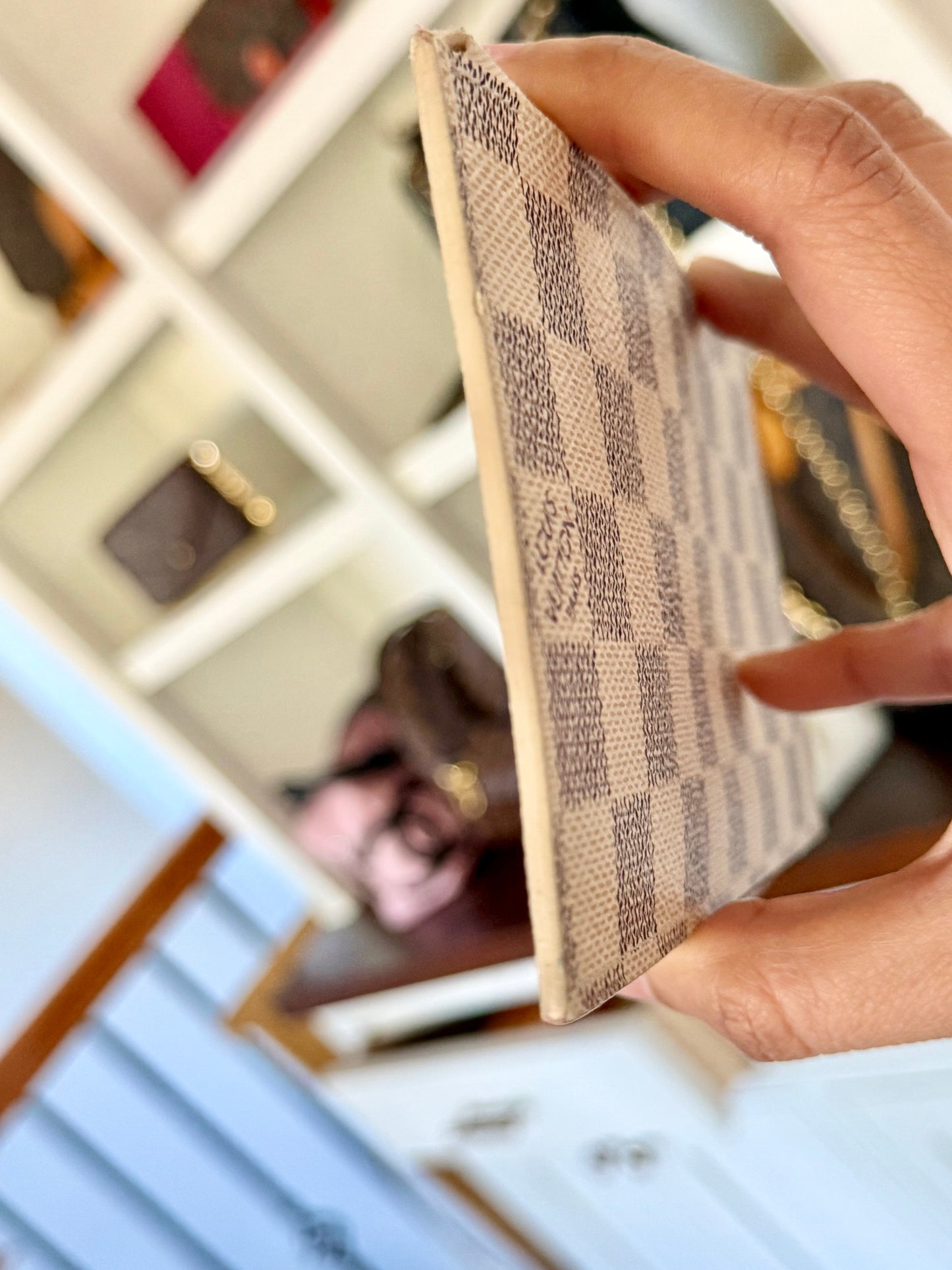 Louis Vuitton Pochette Felicie Damier Azur Rose Ballerine