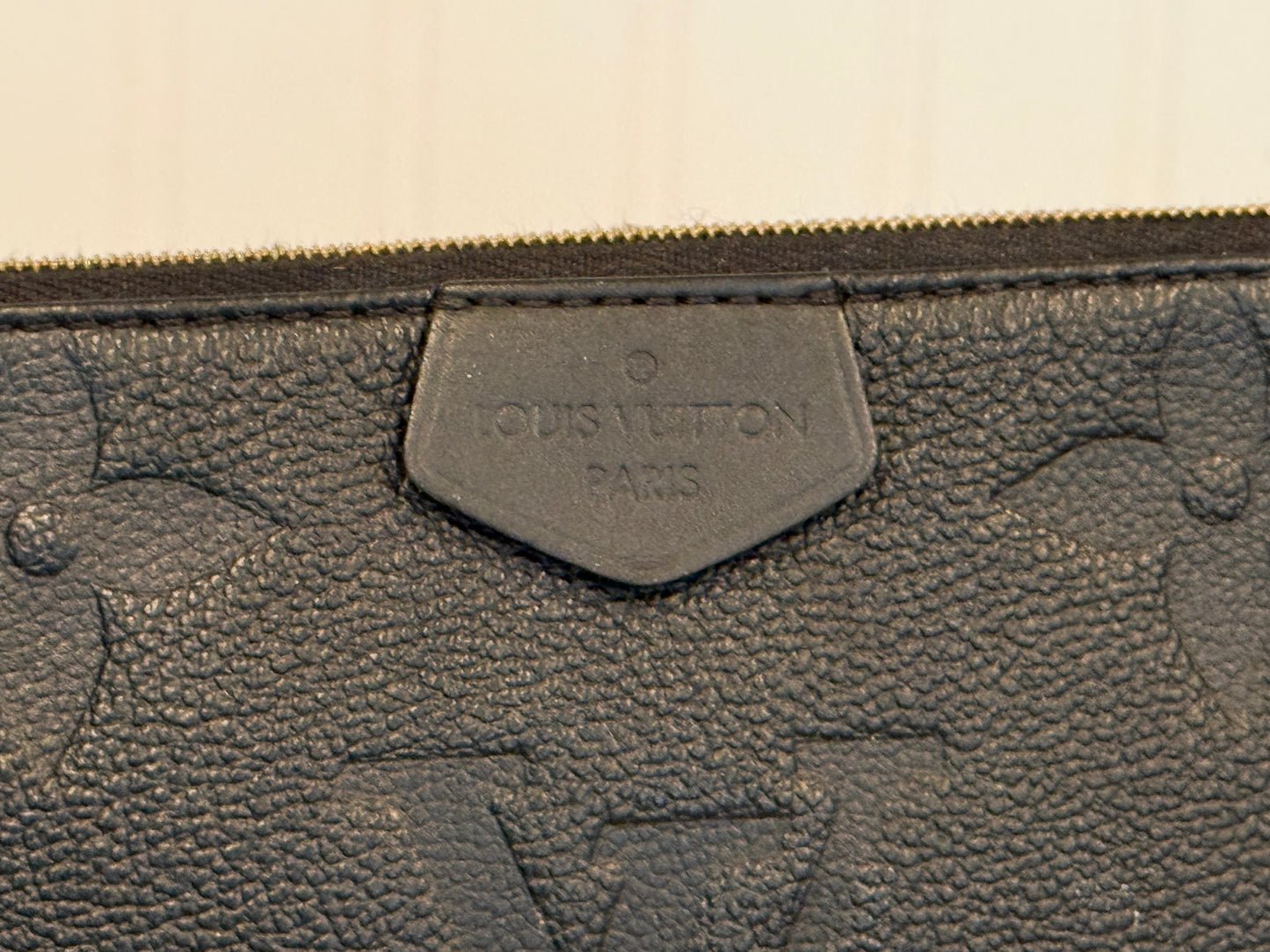 Louis Vuitton Large Pochette Mono Giant Black Empreinte with chain strap