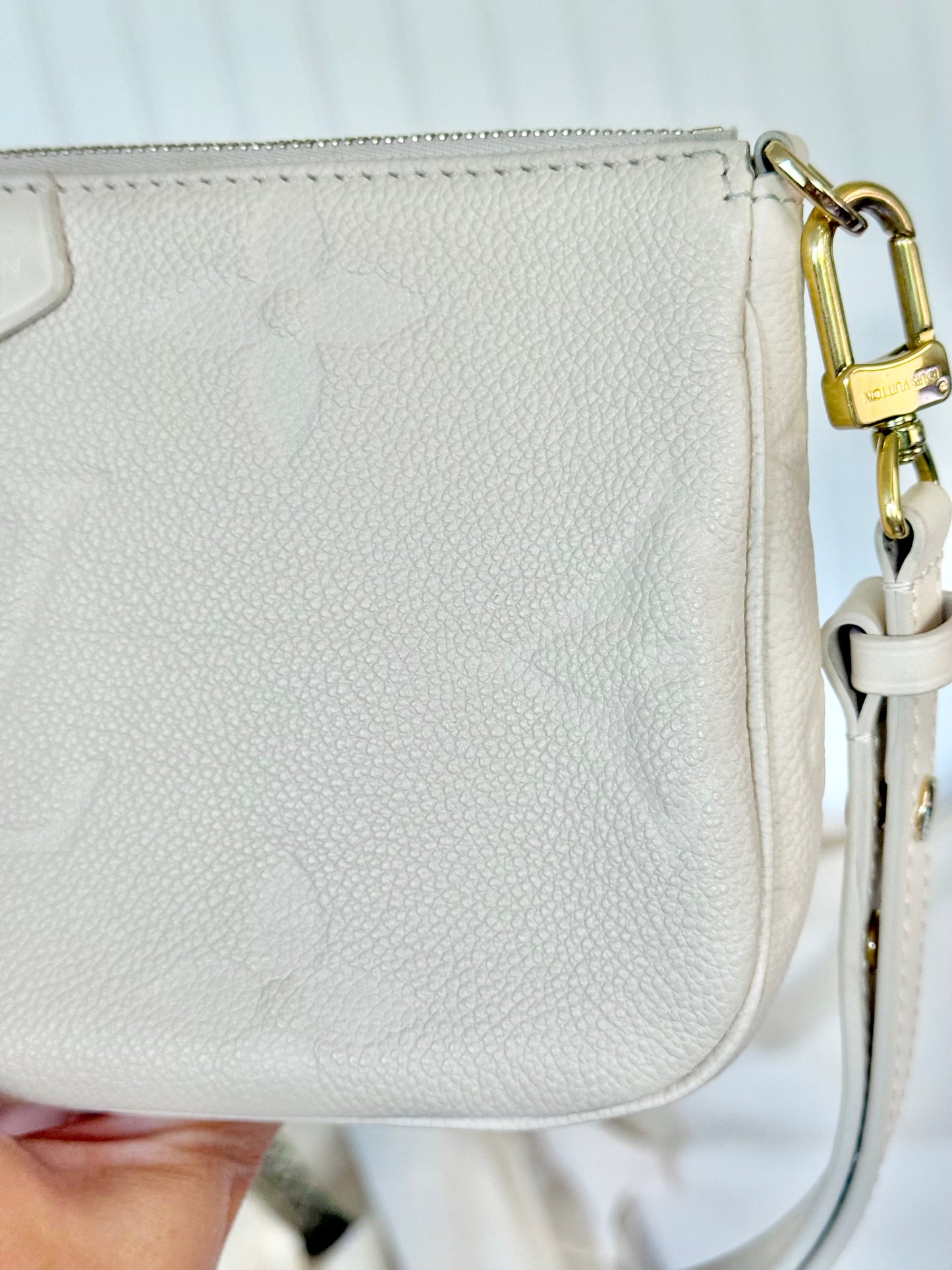 Louis Vuitton Multi Pochette Mono Giant Empreinte Cream