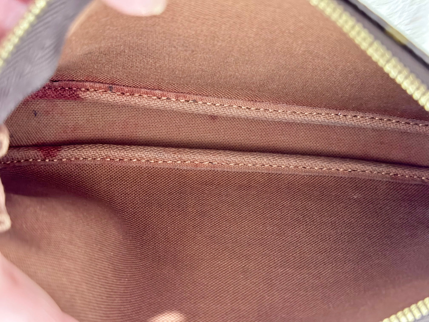 Louis Vuitton Multi Pochette Mono with Pink/Rose Adjustable Jacquard Strap