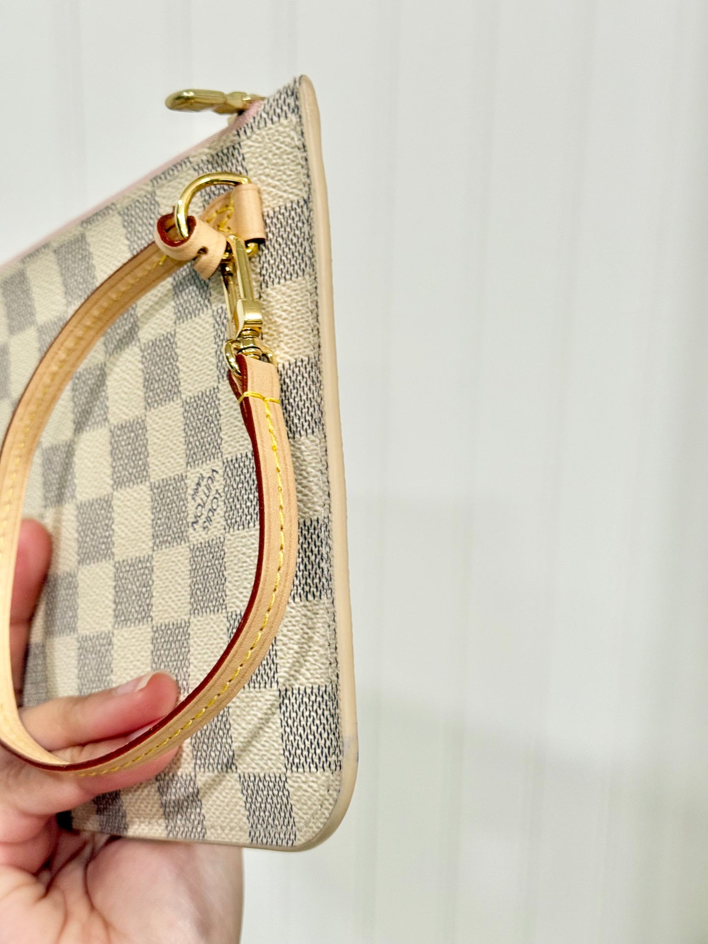 Louis Vuitton Neverfull MM/GM Damier Azur Rose Ballerine Pouch