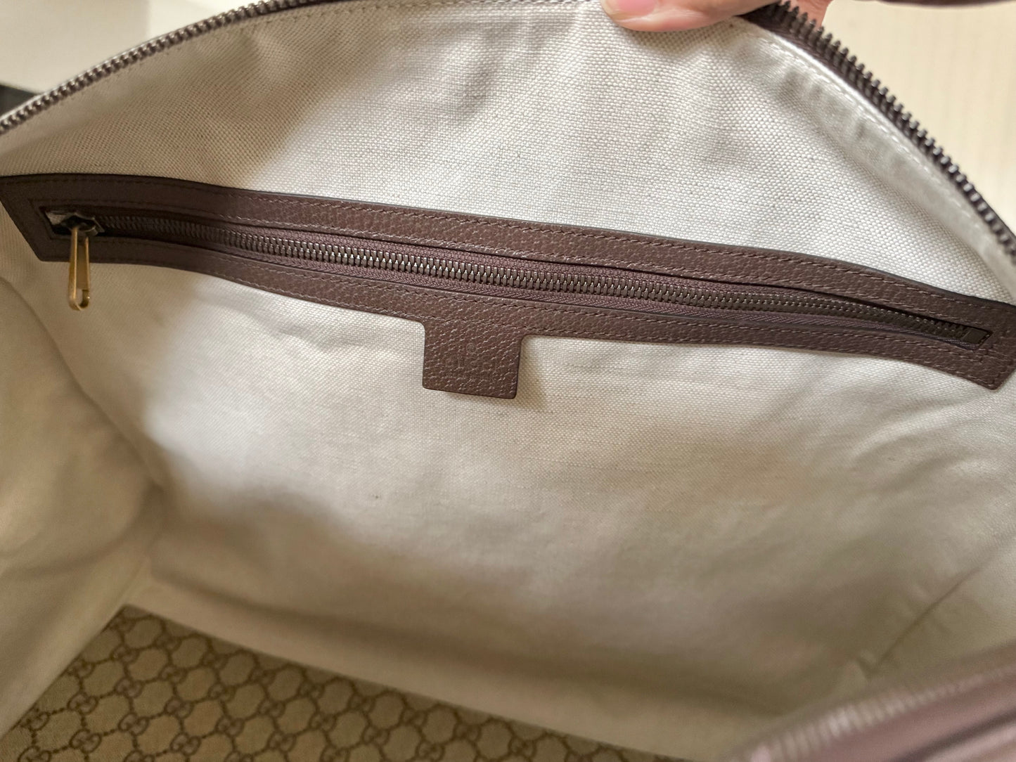 Gucci Ophidia GG Carry-On Supreme Beige Canvas Duffel/Luggage