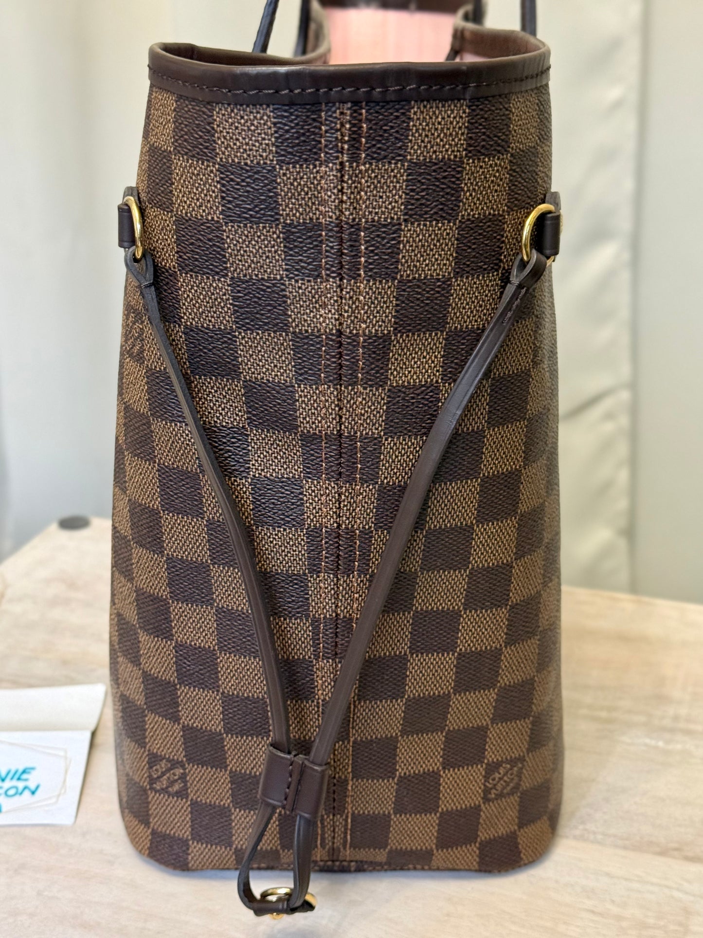 Louis Vuitton Neverfull MM Damier Ebene Rose Ballerine