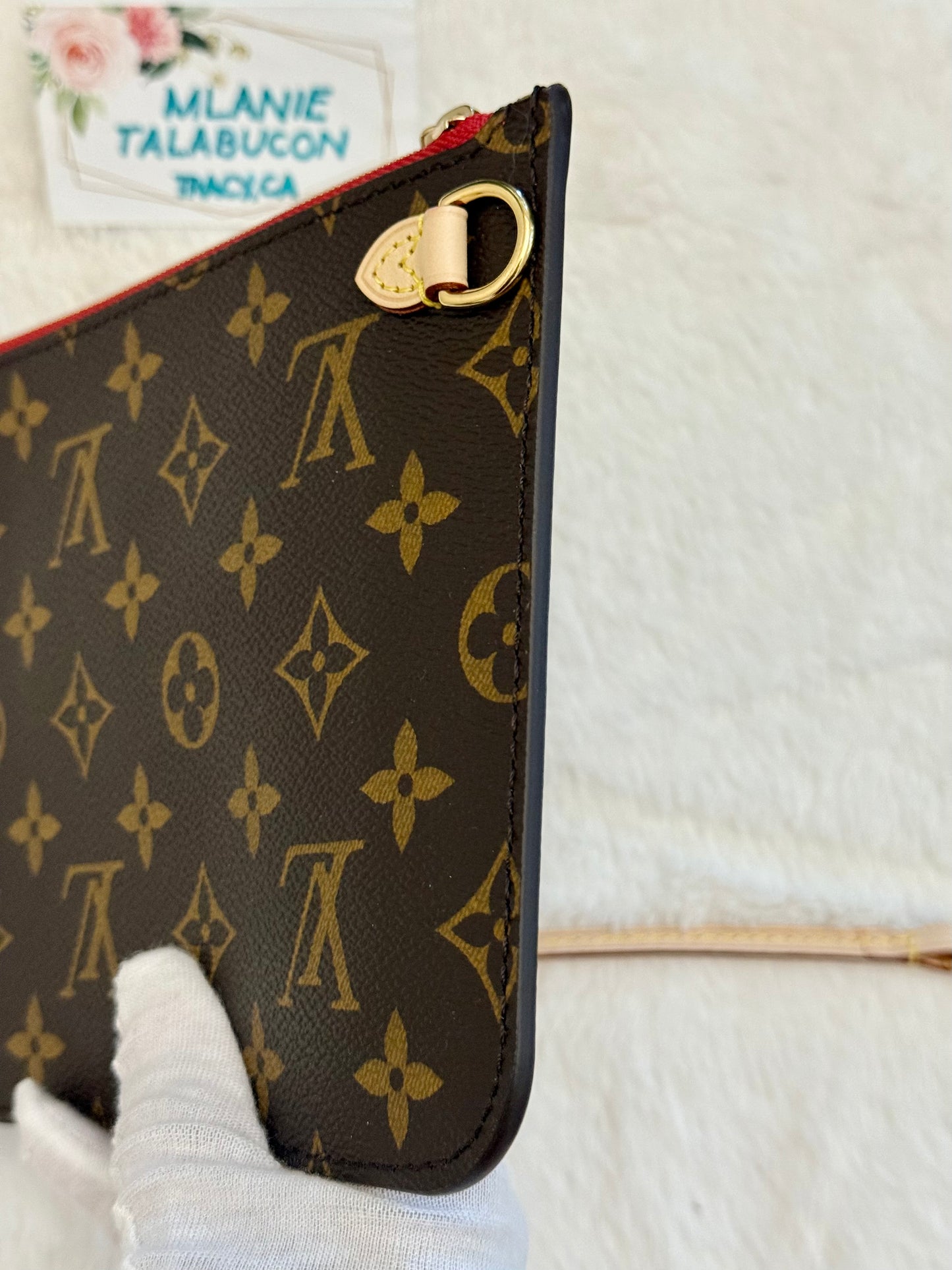 Louis Vuitton Neverfull MM Mono Cerise