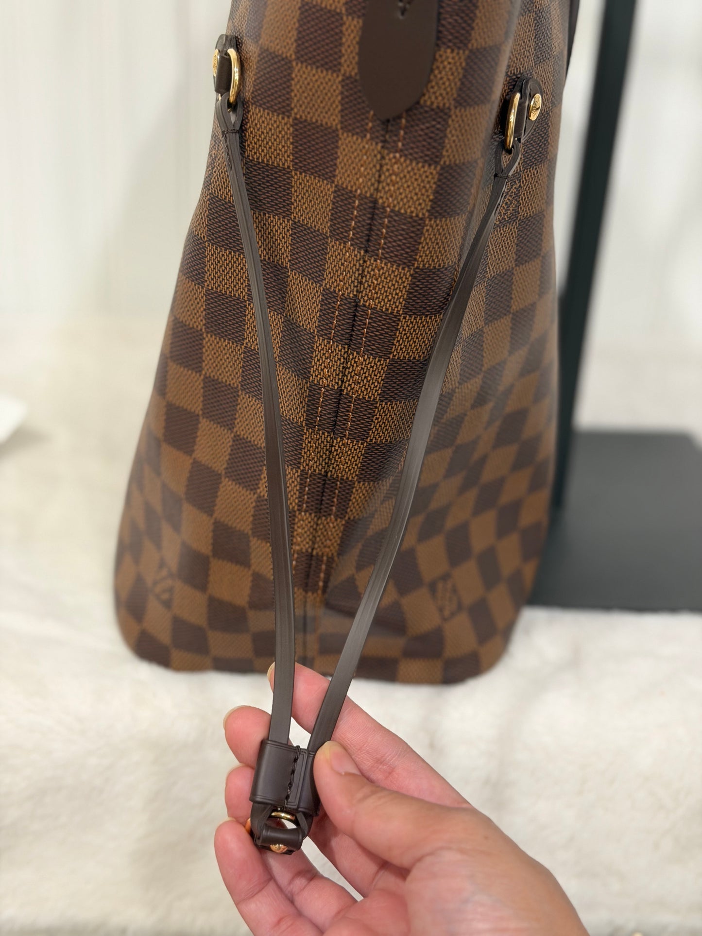 Louis Vuitton Neverfull MM Braided Damier Ebene Rose Quartz