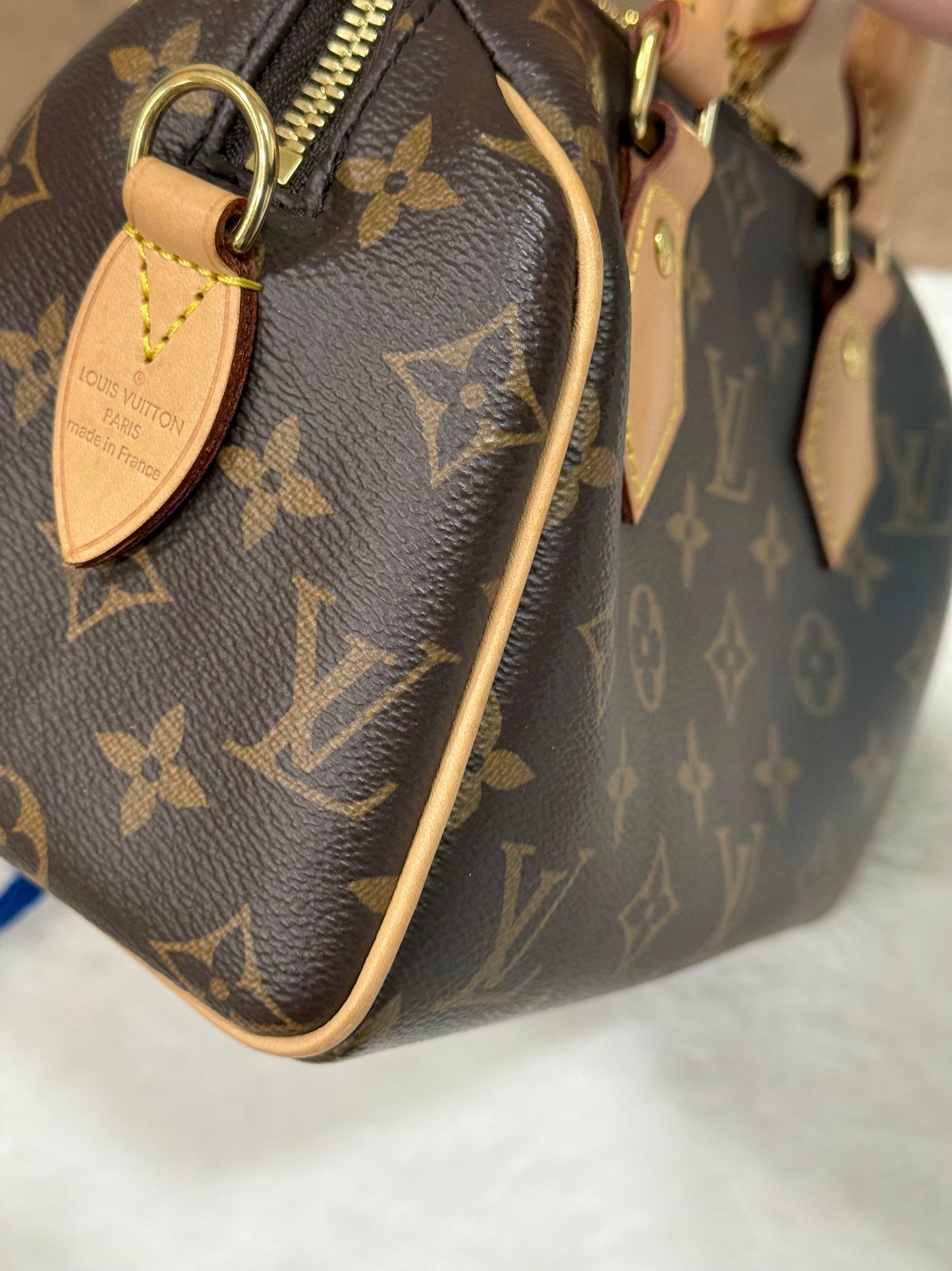 Louis Vuitton Speedy Bandouliere 20 Mono with Black/Pink Strap