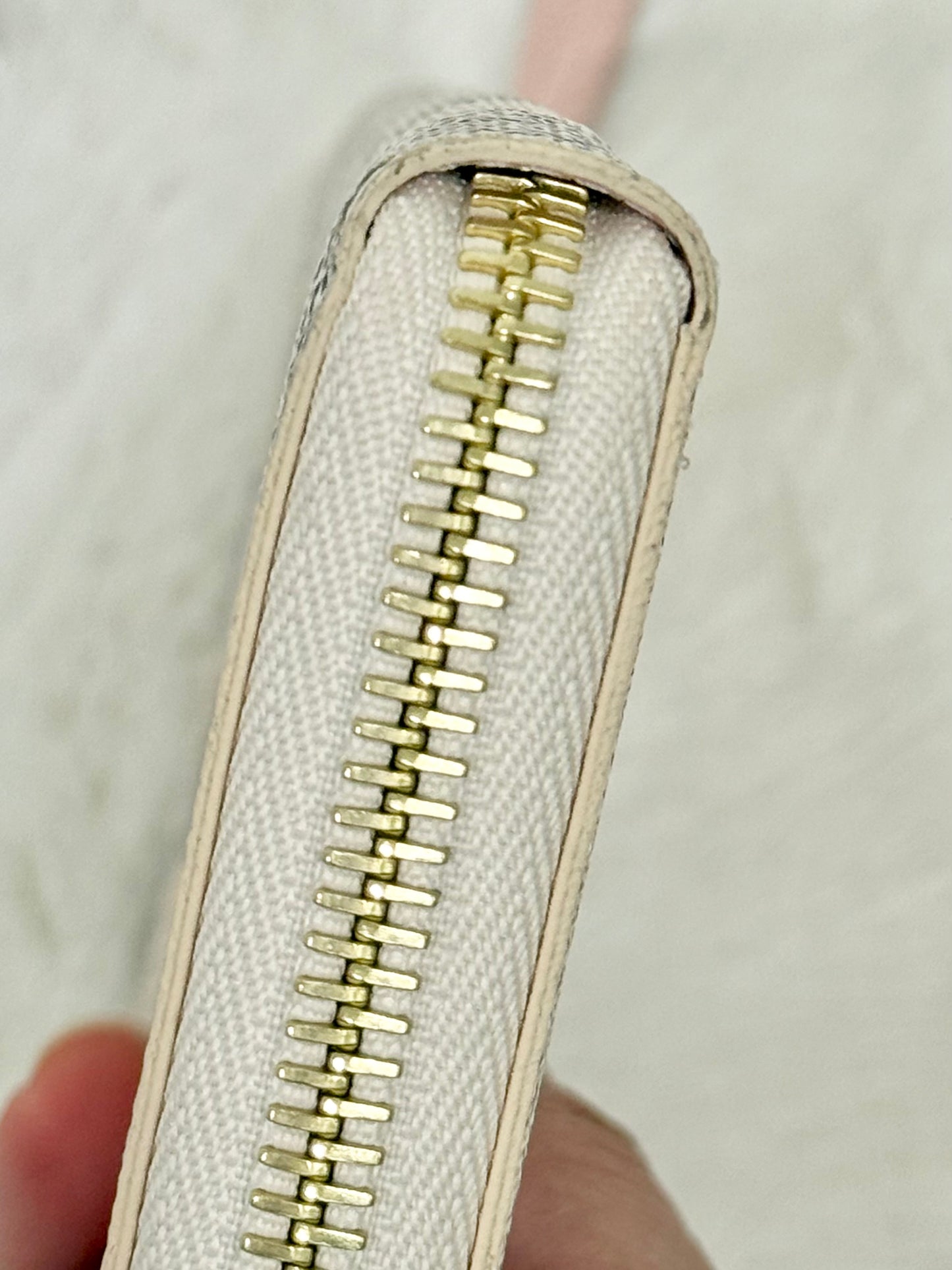 Louis Vuitton Clemence Damier Azur Rose Ballerine Wallet