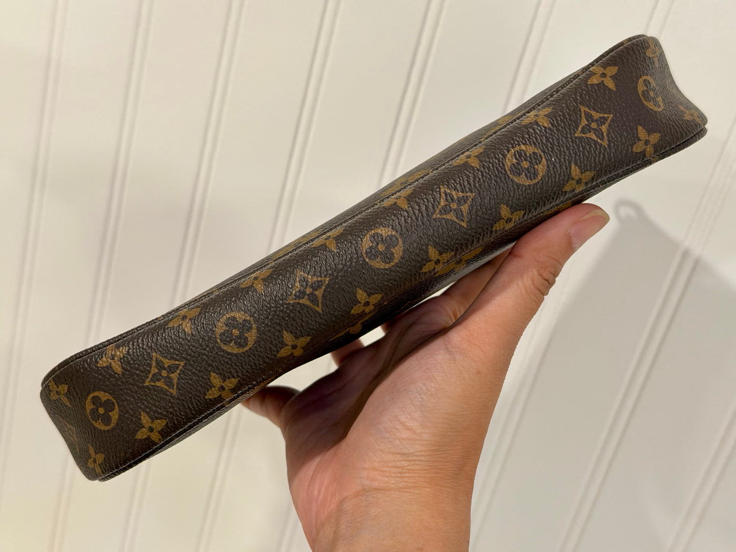 Louis Vuitton Multi Pochette Mono with Pink/Rose Adjustable Jacquard Strap